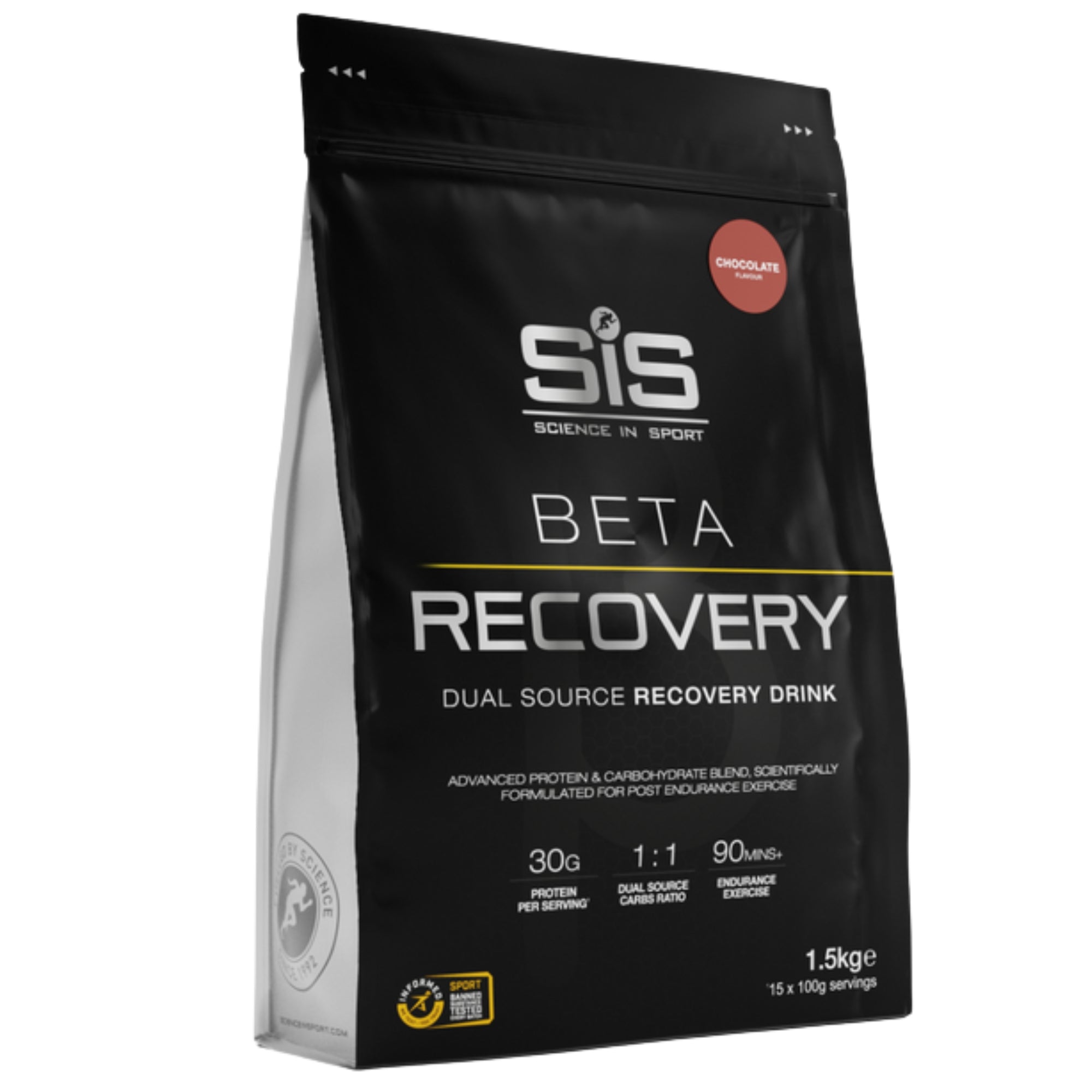 #Inhoud_1500g SiS BETA Recovery Chocolade 1.5kg - eiwitrijke herstelshake met 30g eiwit en koolhydraten | kopen in Nederland en België