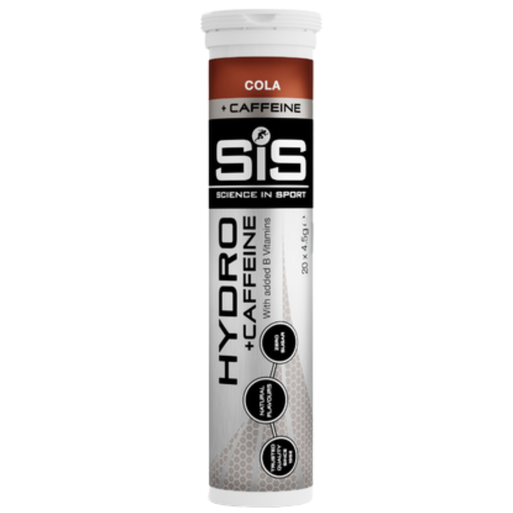 #Inhoud_1_stuk SiS Hydro Tablets Cola + Caffeine tube - 20 bruistabletten met natrium kalium calcium en magnesium