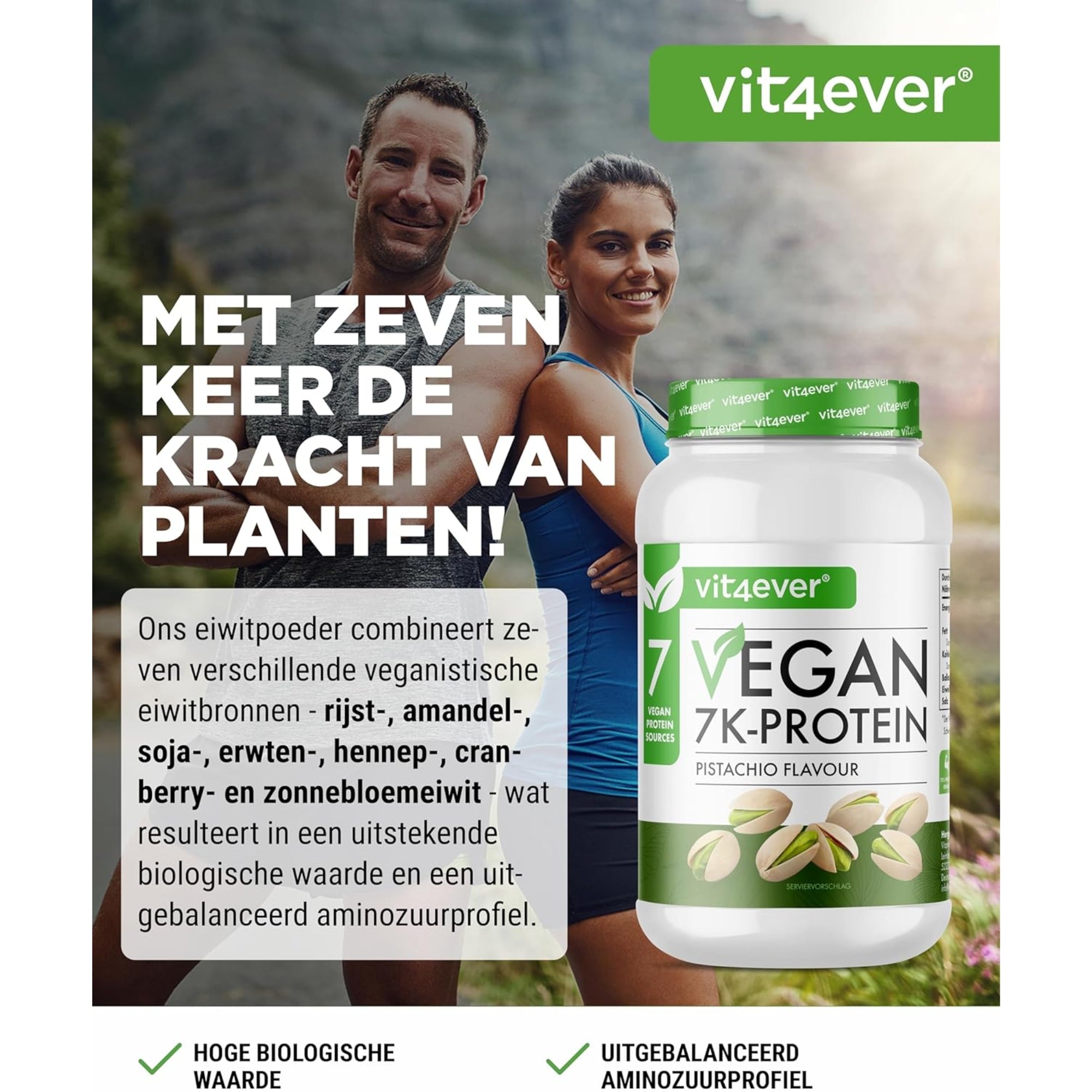 Vegan Proteïne Poeder 7K | 1KG | Vit4ever