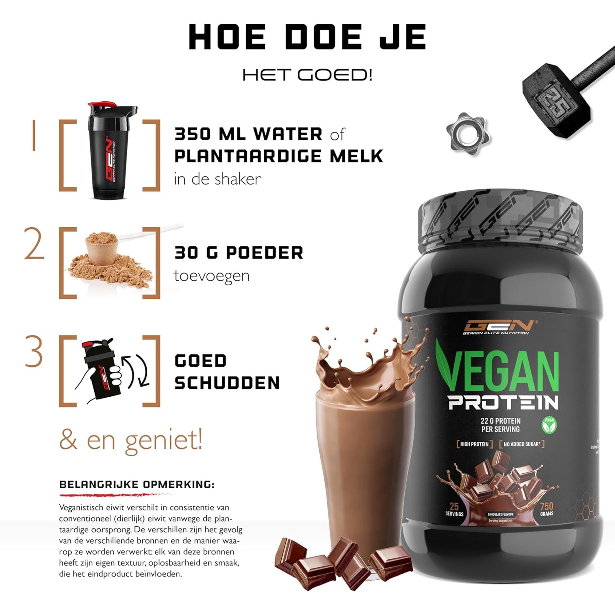 Vegan 4K Eiwitpoeder | 750g | German Elite Nutrition