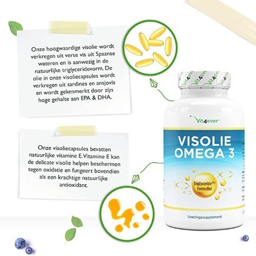 Omega-3-Fischöl in Triglyceridform | 420 Kapseln | Vit4ever