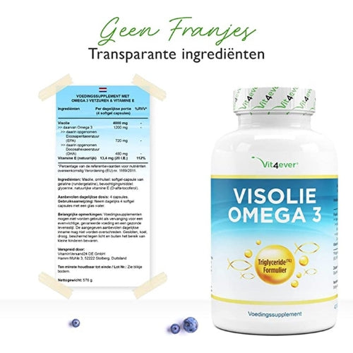 Omega-3-Fischöl in Triglyceridform | 420 Kapseln | Vit4ever
