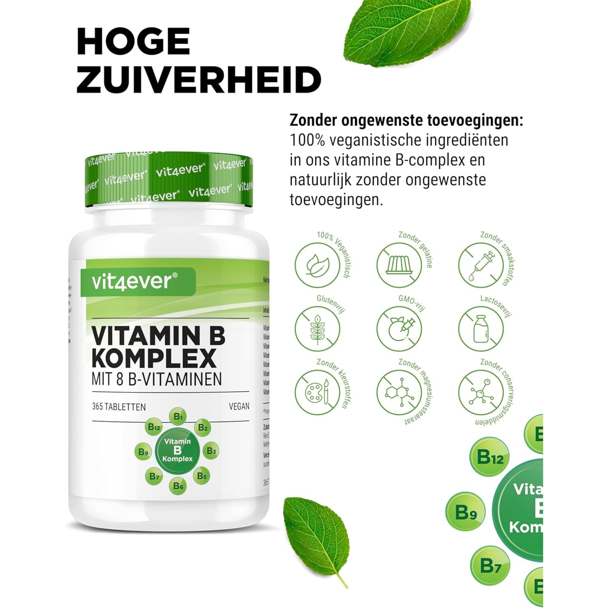 Vitamine B-complex | 365 tabletten | Vit4ever