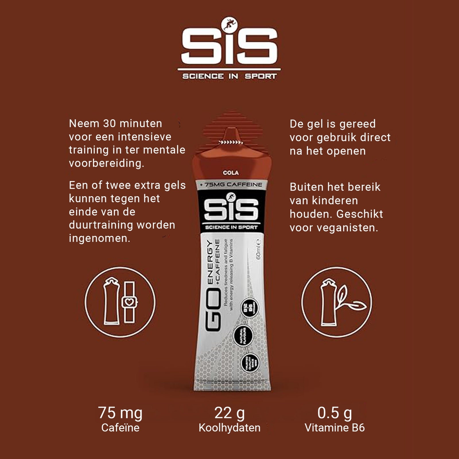 SiS Go Isotonic Energygel + Cafeïne | Cola