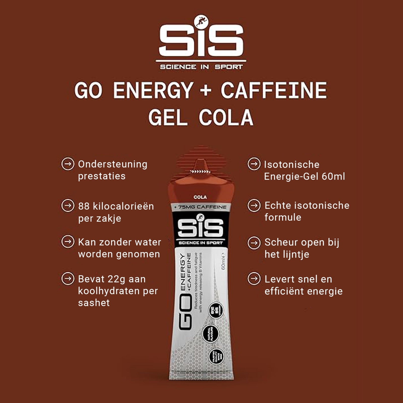SiS Go Isotonic Energygel + Cafeïne | Cola