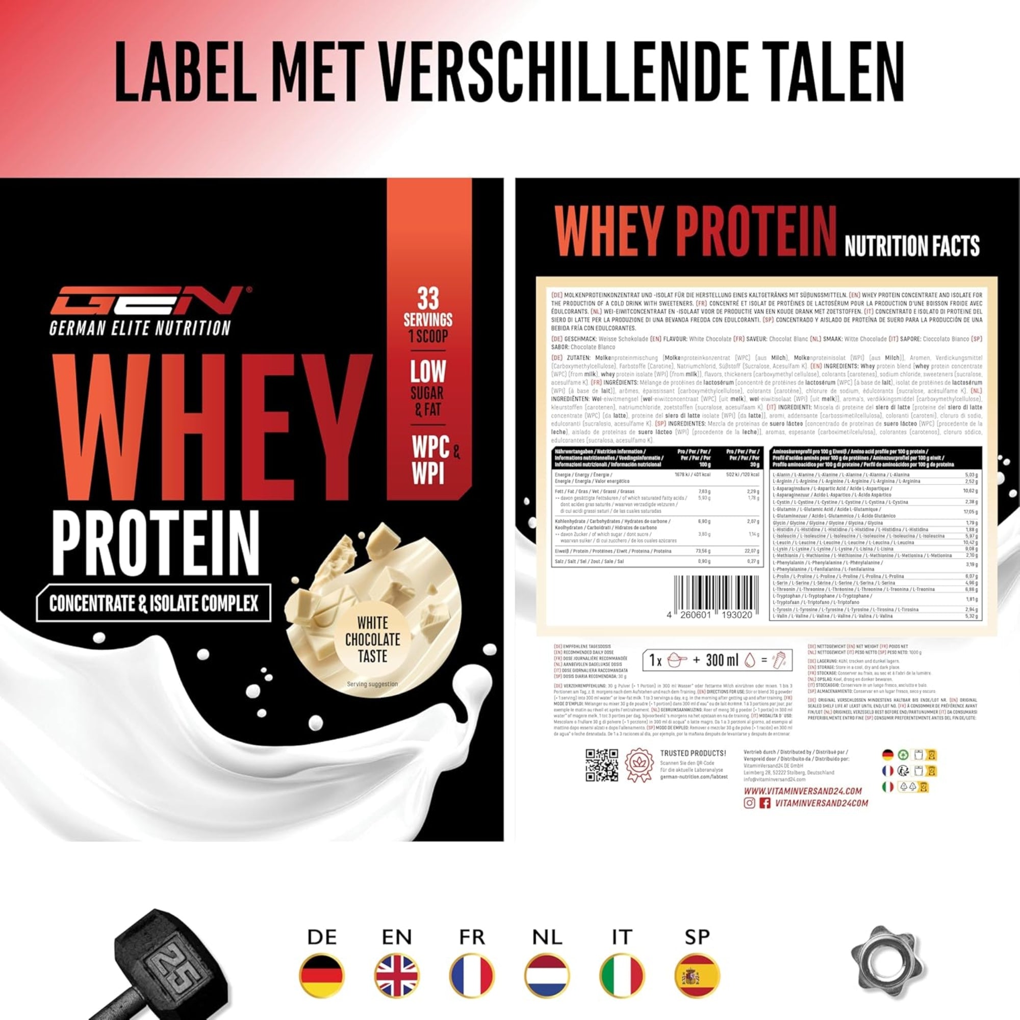 Molkenproteinkomplex | 1 kg | German Elite Nutrition