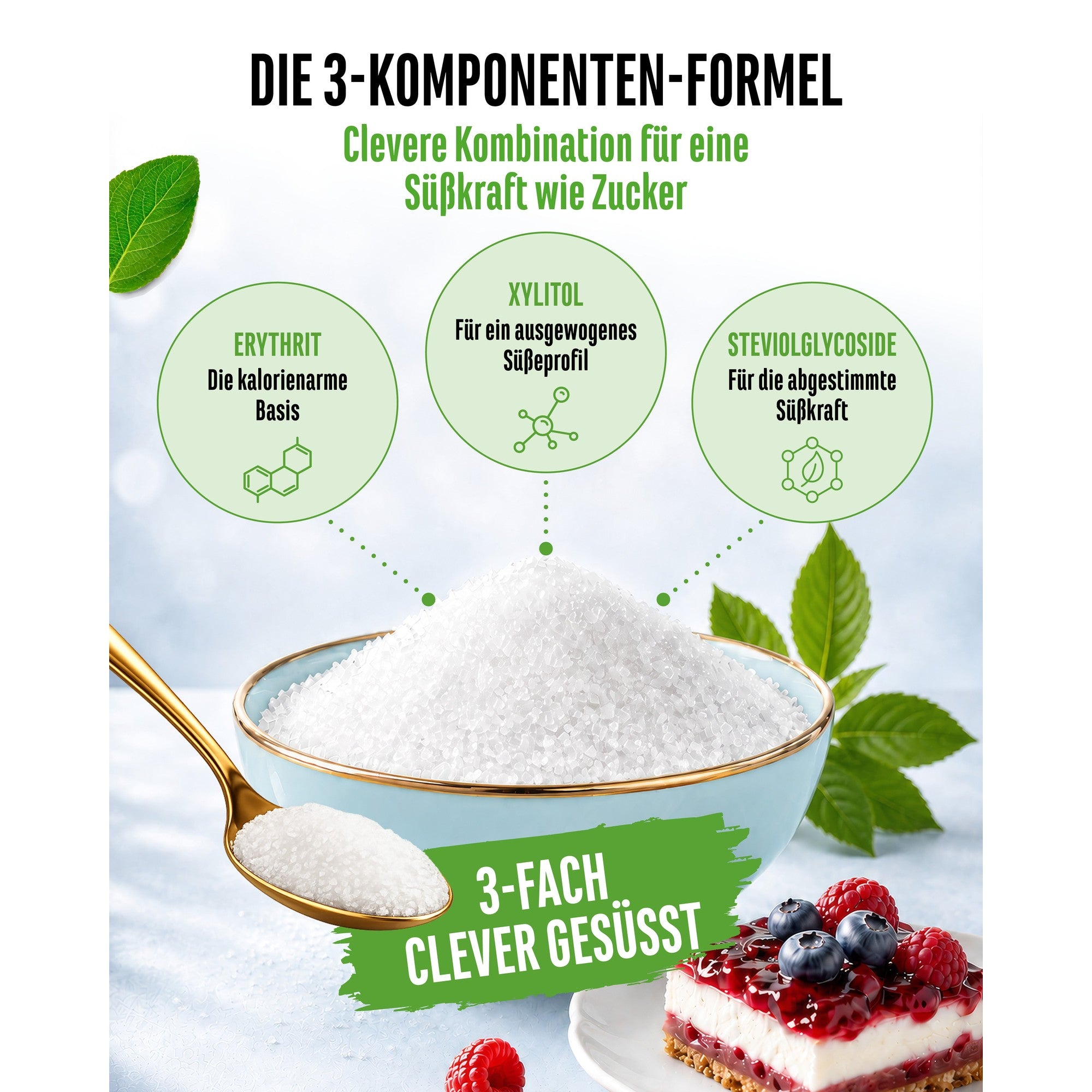 Almost Sugar een op een doseren in plaats van suiker bij het bakken