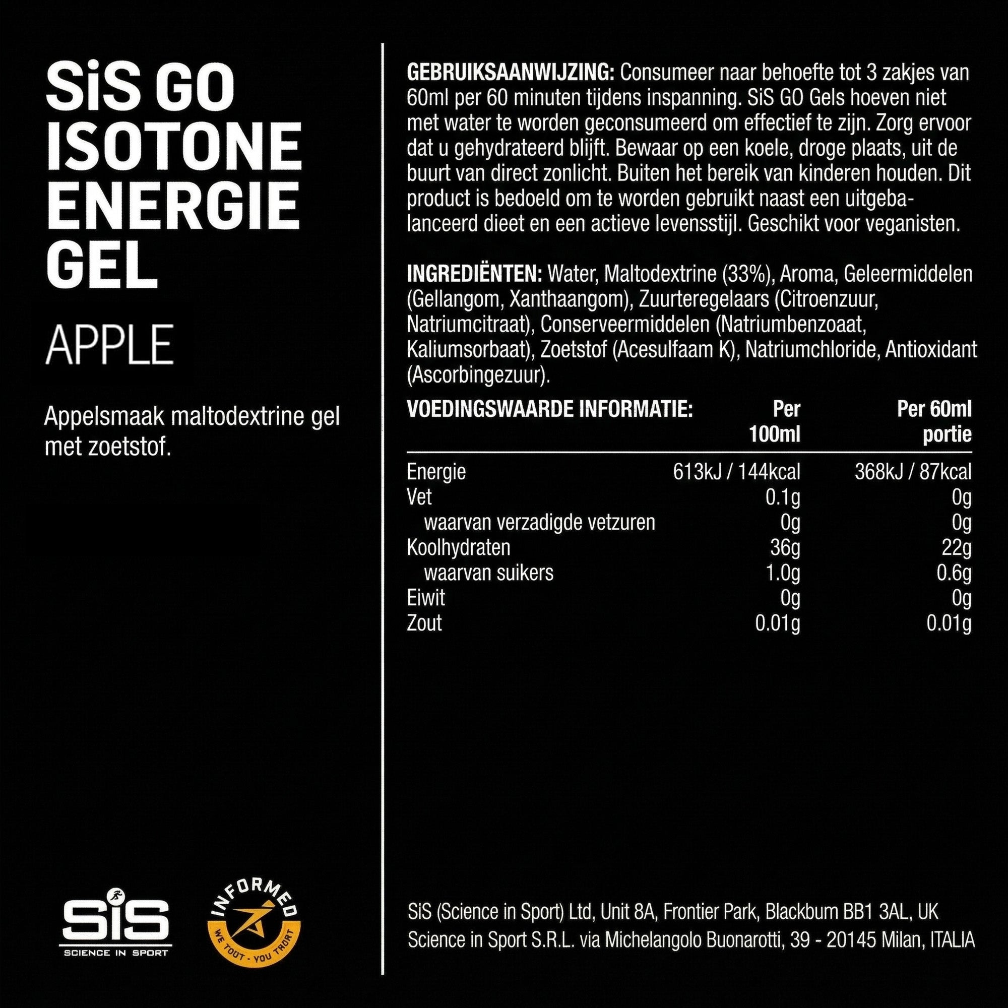 SiS Go Isotonic Energy Gel | Apple