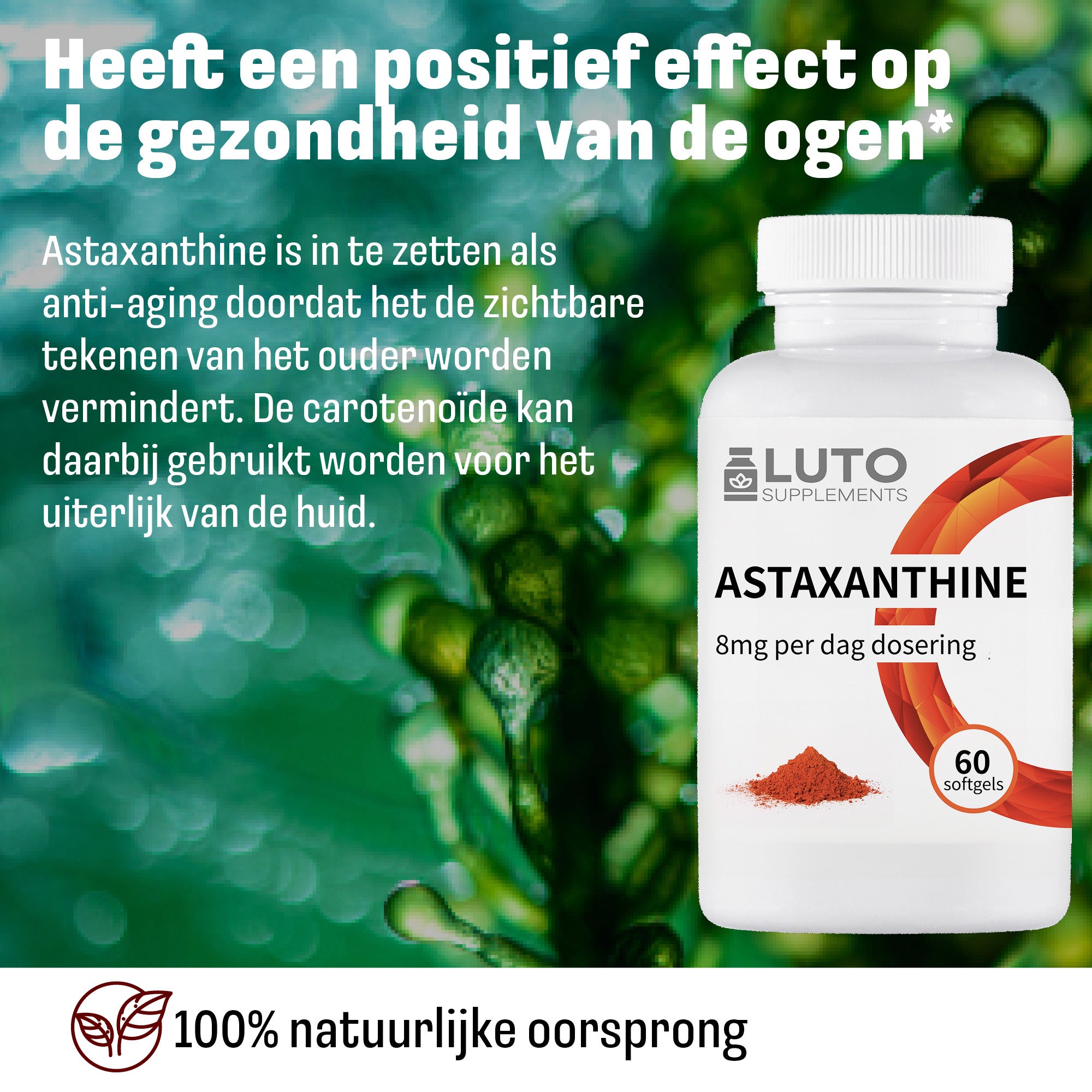 Astaxanthine 8 mg | 60 softgels | LUTO Supplements