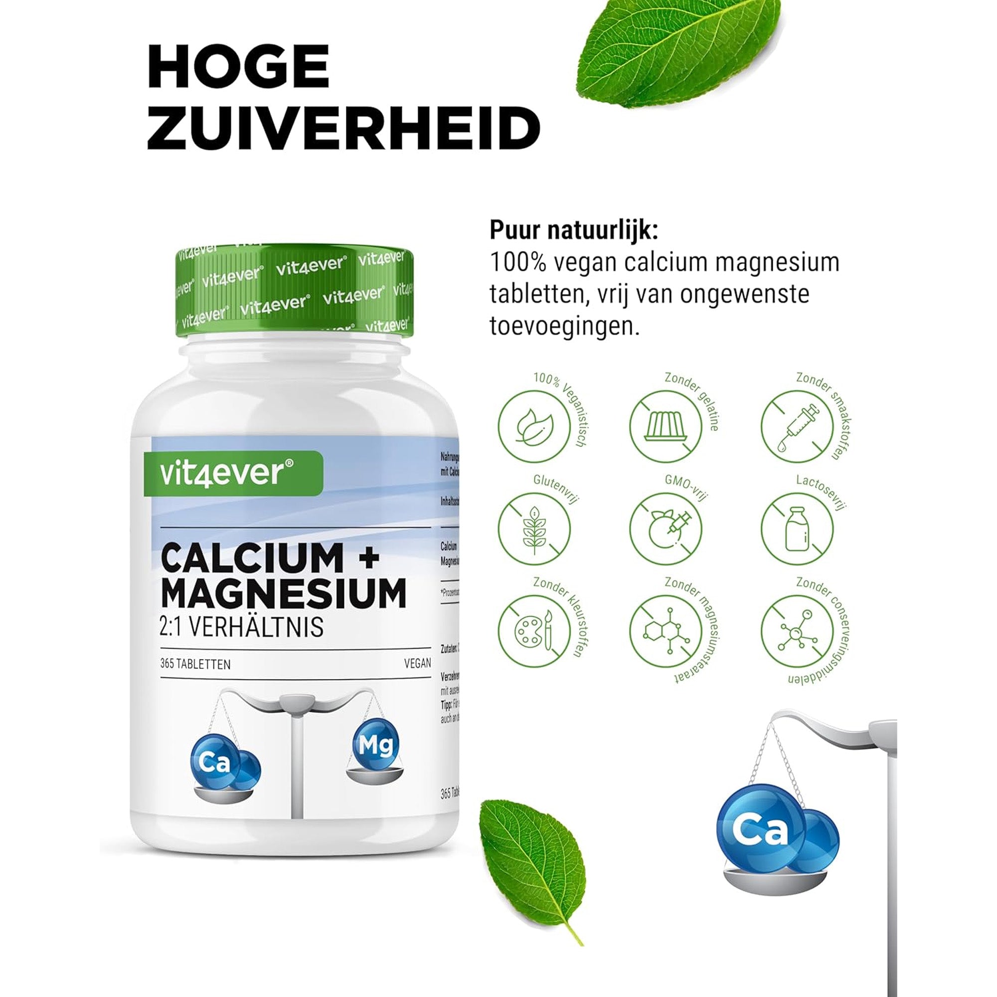 Calcium + Magnesium Product Informatie Vit4ever