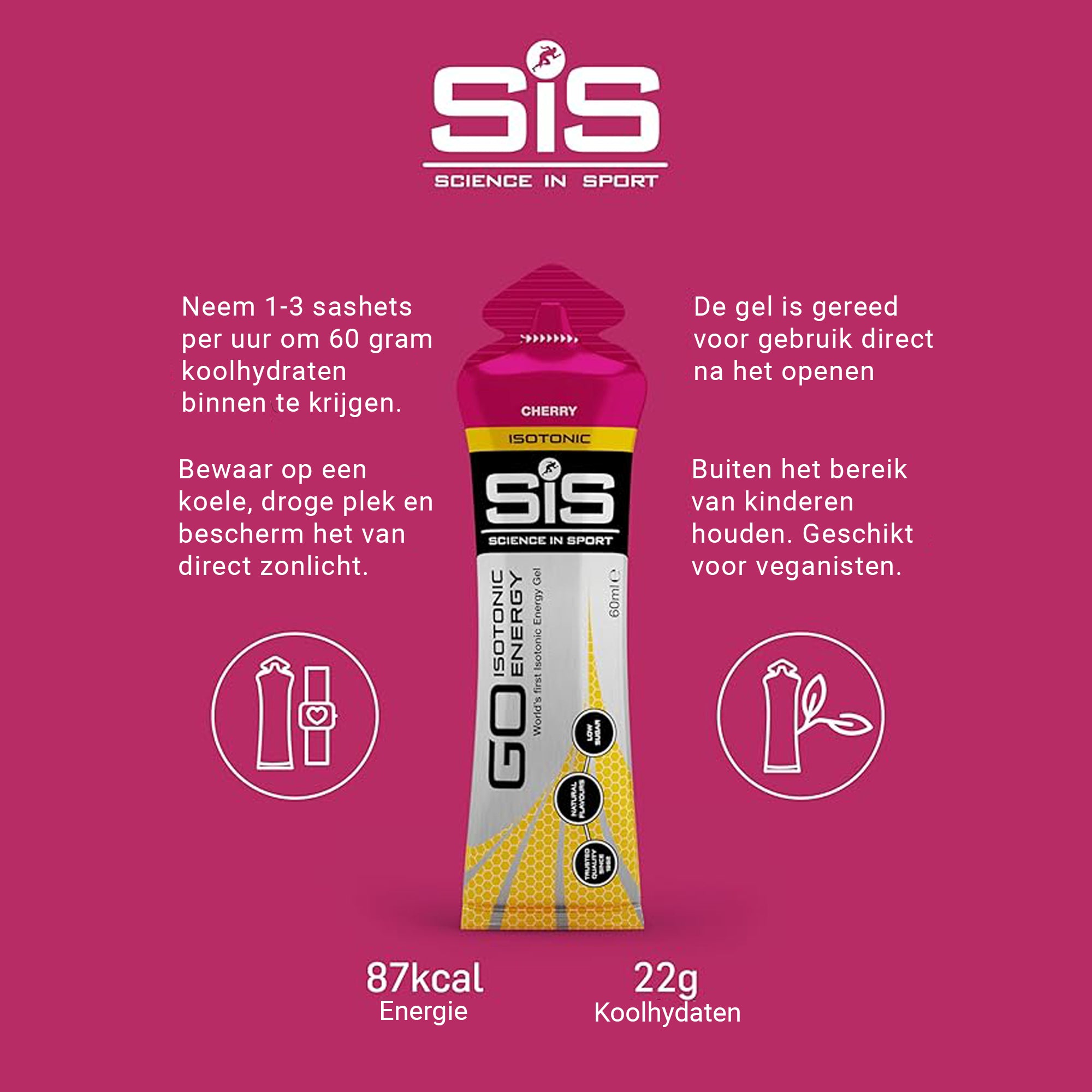 SiS Go Isotonic Energy Gel | Cherry