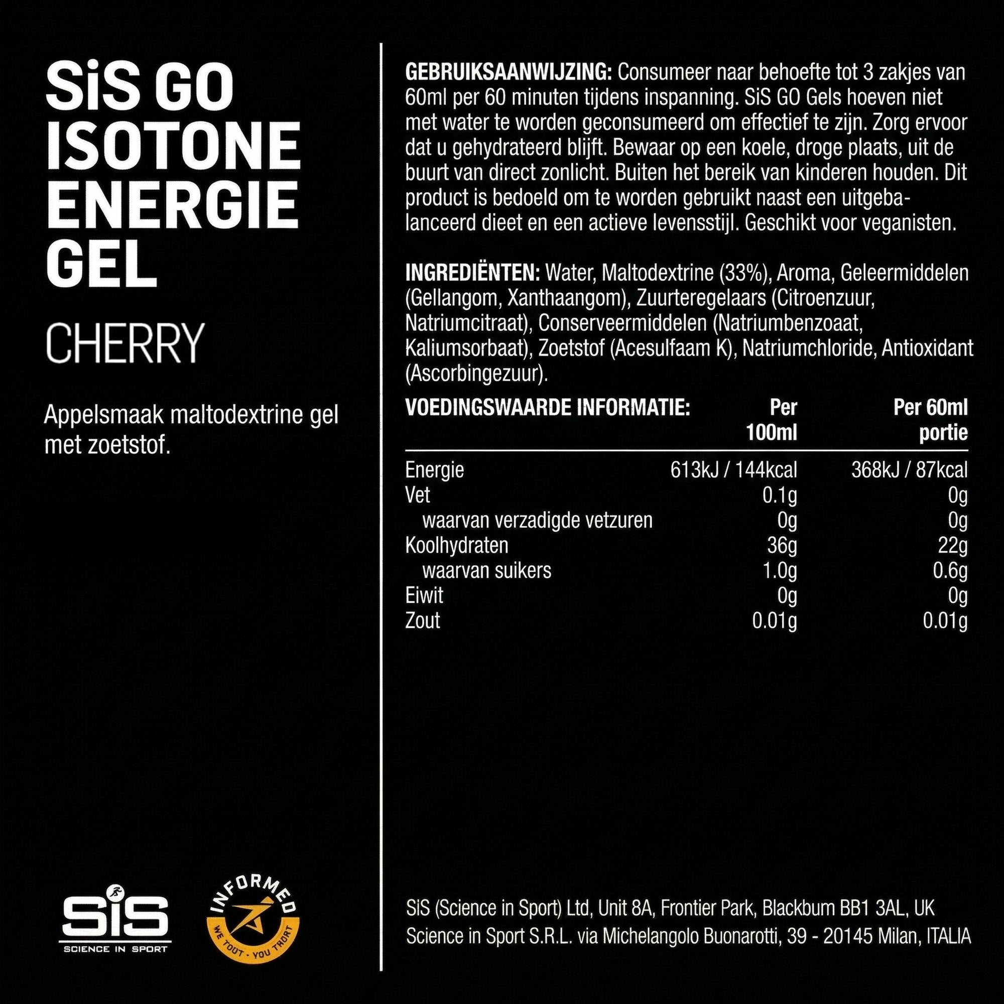 SiS Go Isotonic Energy Gel | Cherry