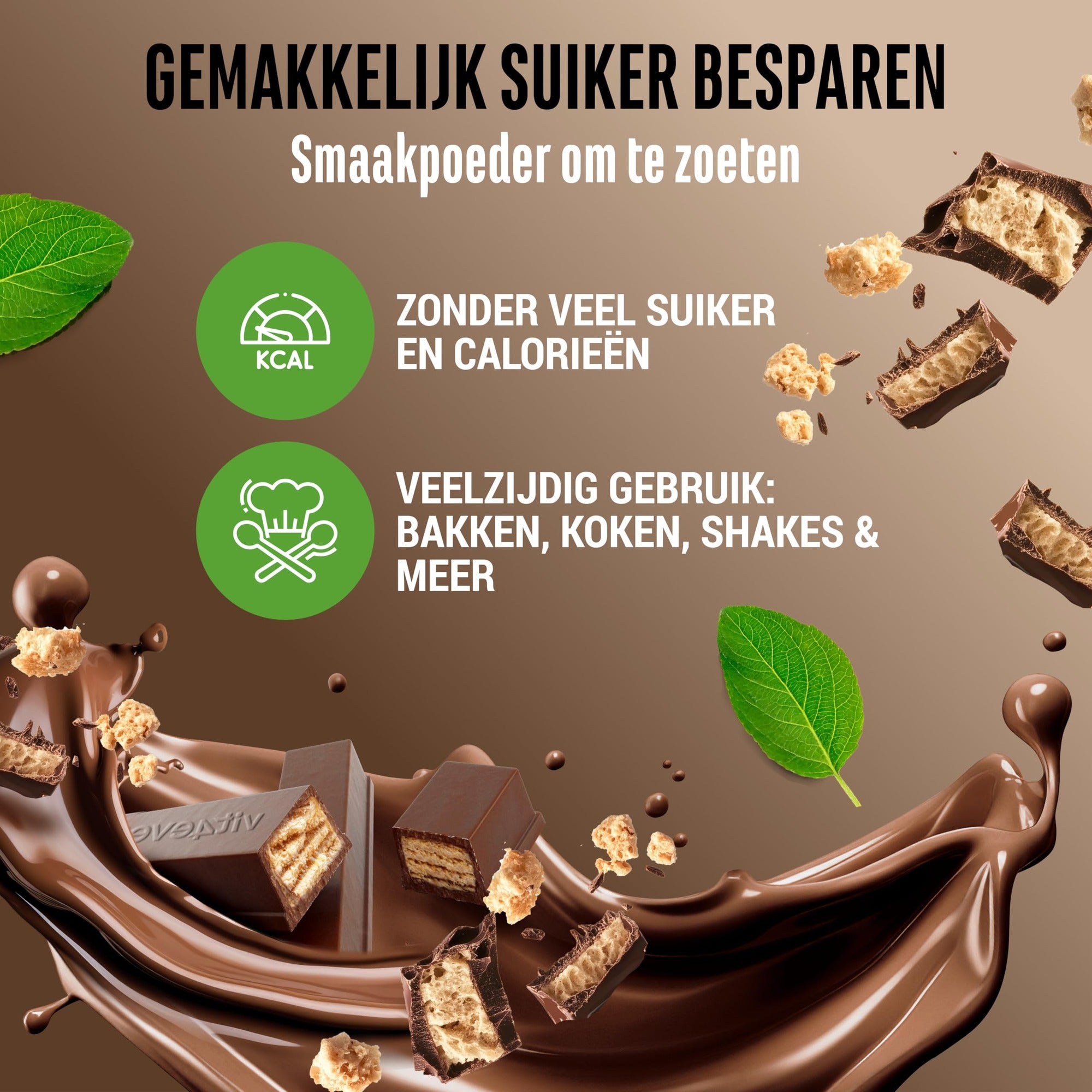 Vit4ever Flavor Craft Chocoladepauze smaakpoeder om voeding en dranken te zoeten