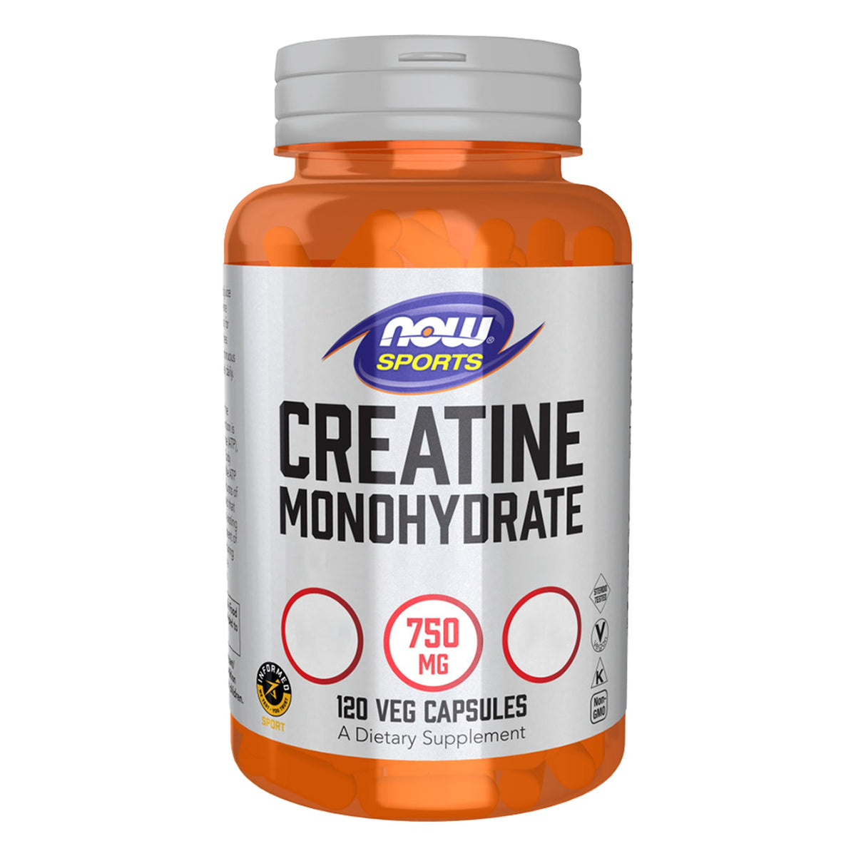Creatine Monohydraat 750mg | 120 Capsules | NOW Foods