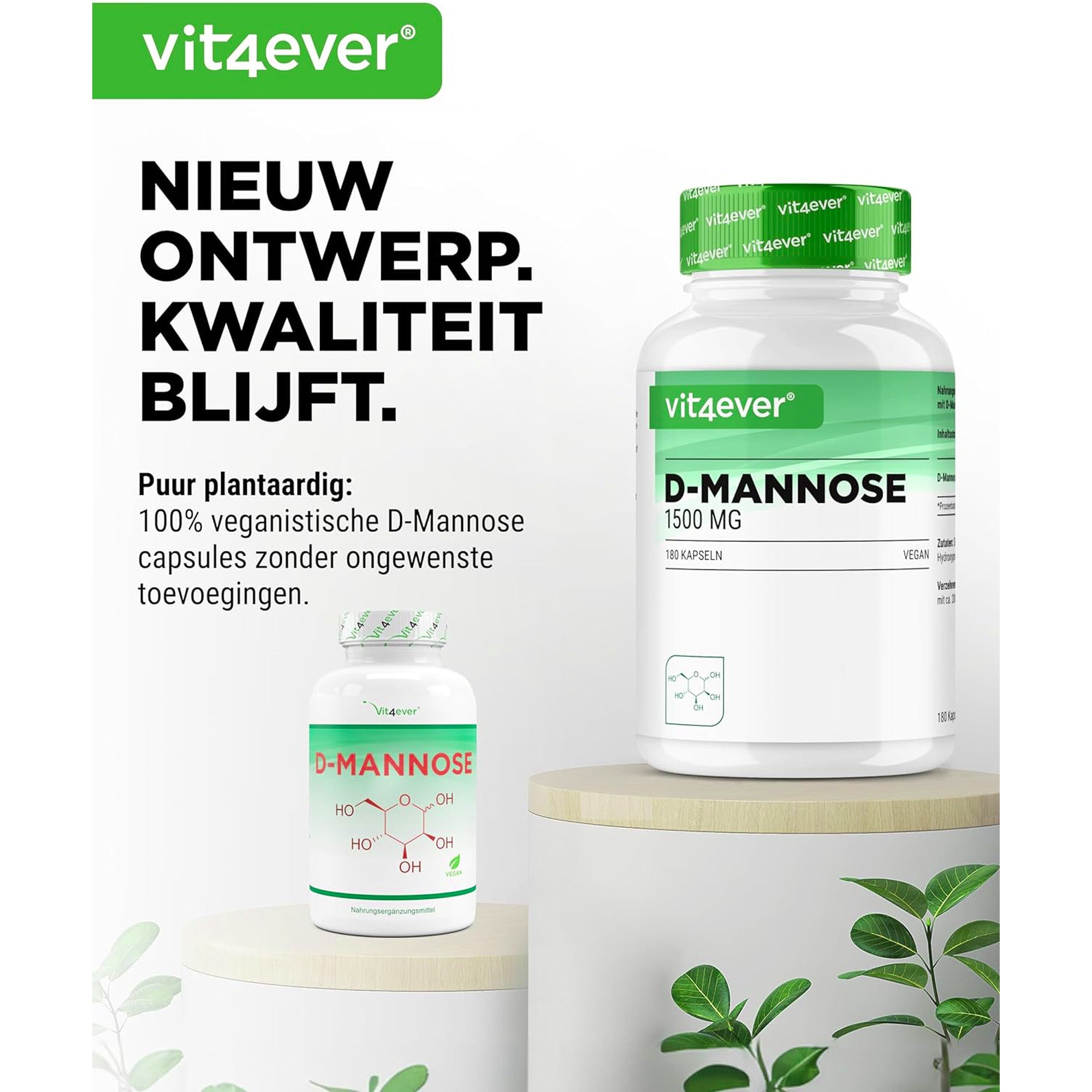 D-Mannose 1500mg | 180 capsules | Vit4ever