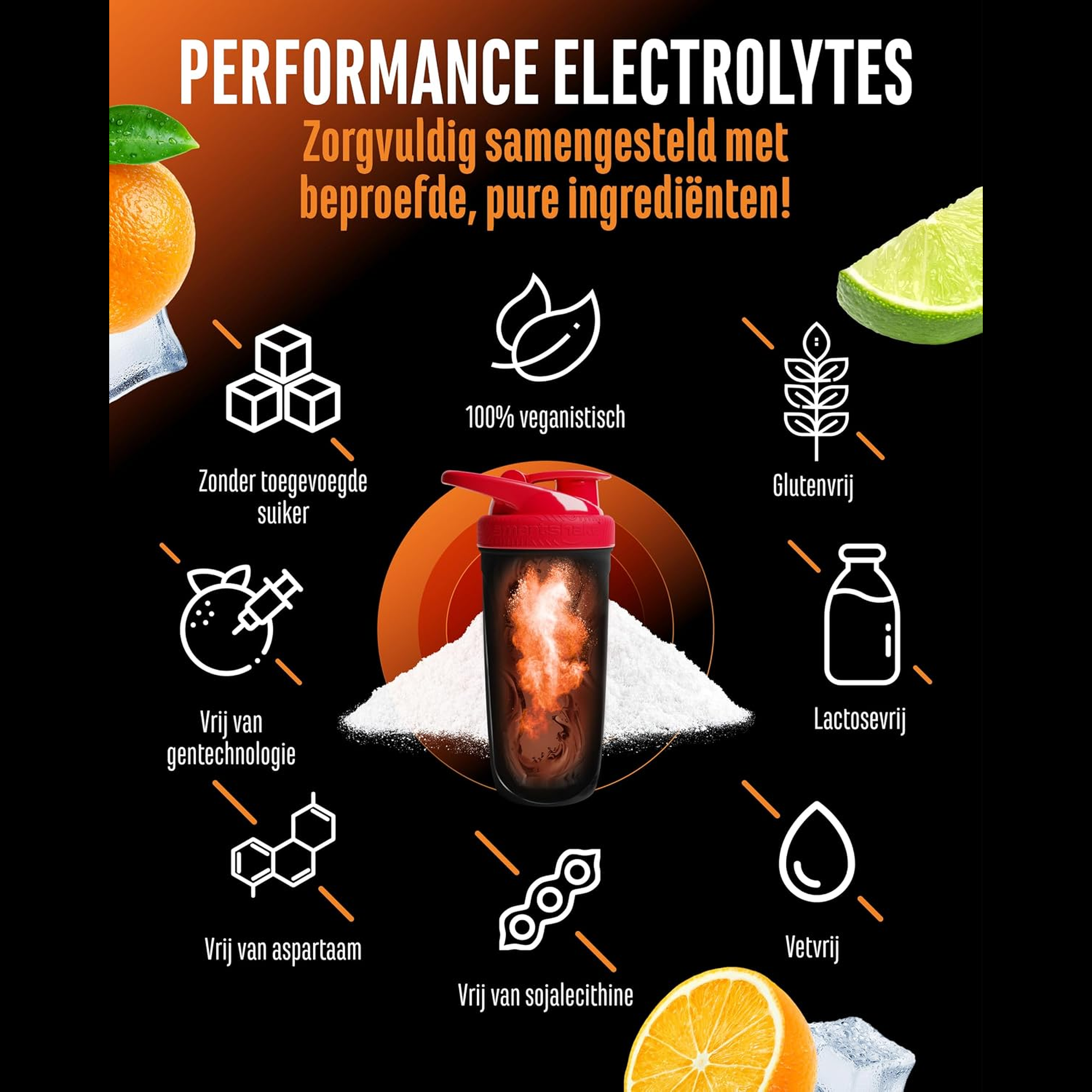 Performance Electrolytes vegan glutenvrij lactosevrij en suikervrij