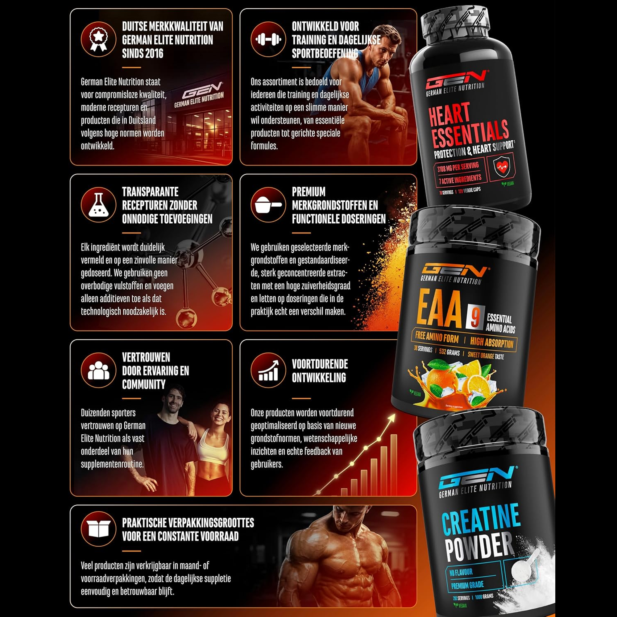 GEN German Elite Nutrition merkkwaliteit en assortiment