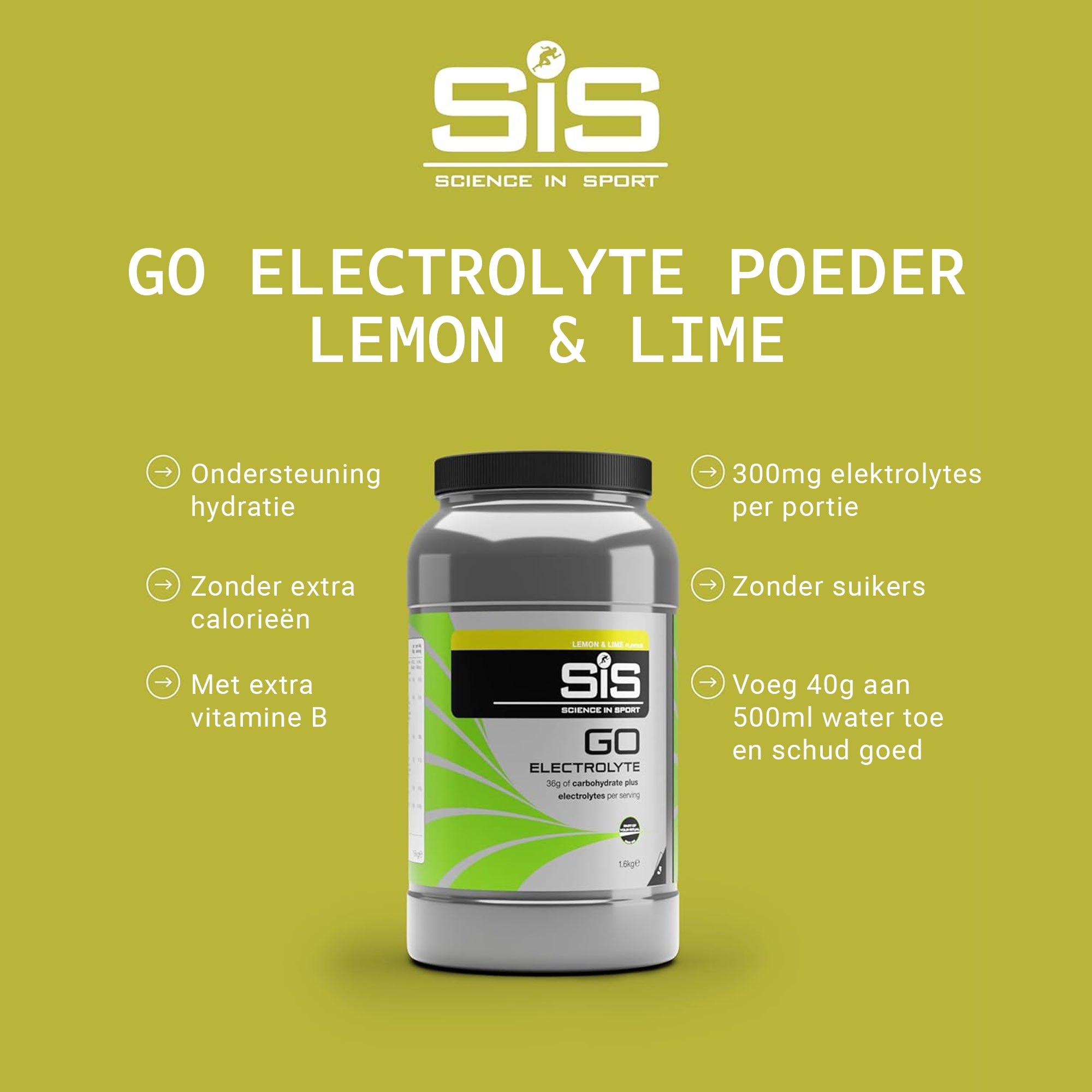 SiS Go Electrolyte | Elektrolyten + Koolhydraten | Lemon