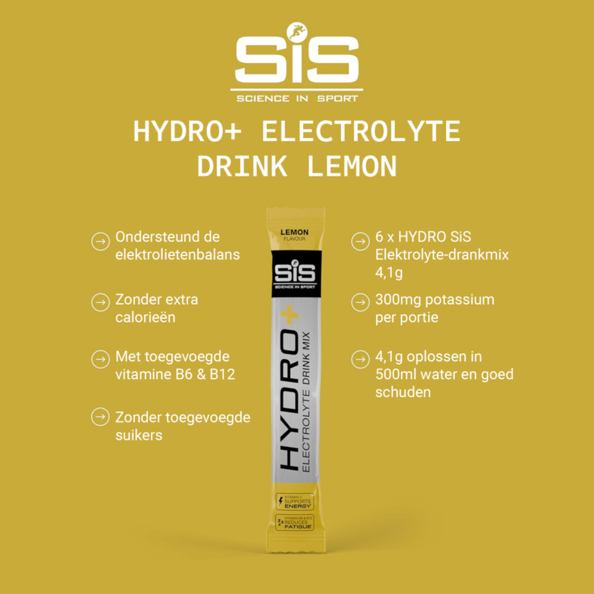 SiS Hydro+ Drink Mix | Elektrolyten | Lemon | 6-pack