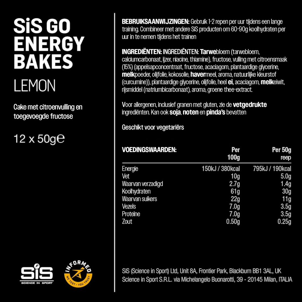 SIS Go Energy Bake | 12-pack | Lemon