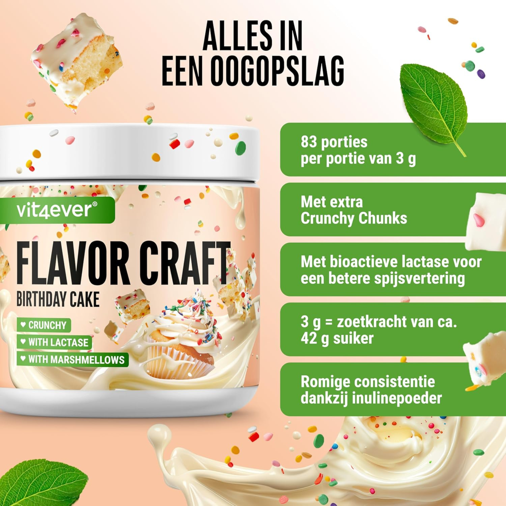 Flavor Craft Verjaardagstaart Smaakpoeder | 250g | Vit4ever