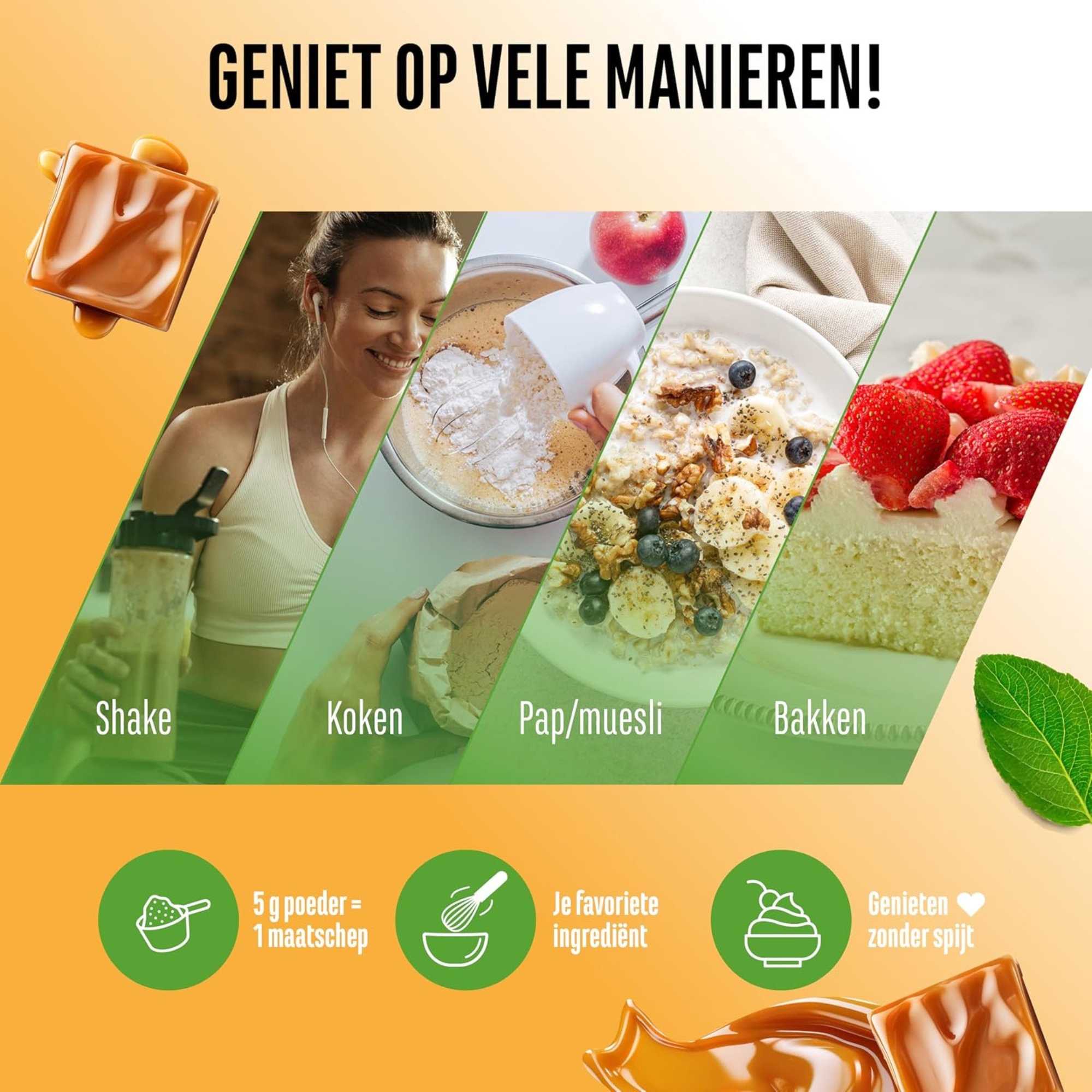 Flavor Craft Gezouten karamel Smaakpoeder | 250g | Vit4ever