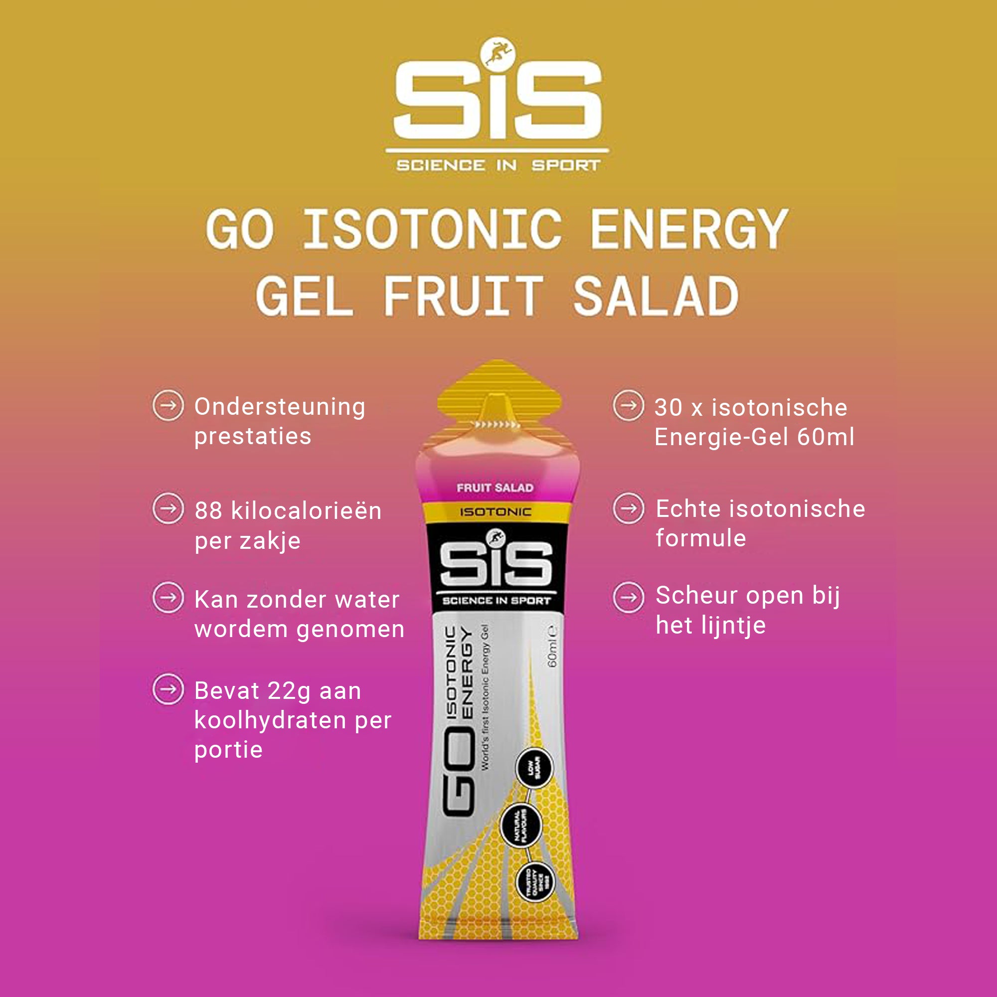 SiS Go Isotonic Energy Gel | Fruit salad