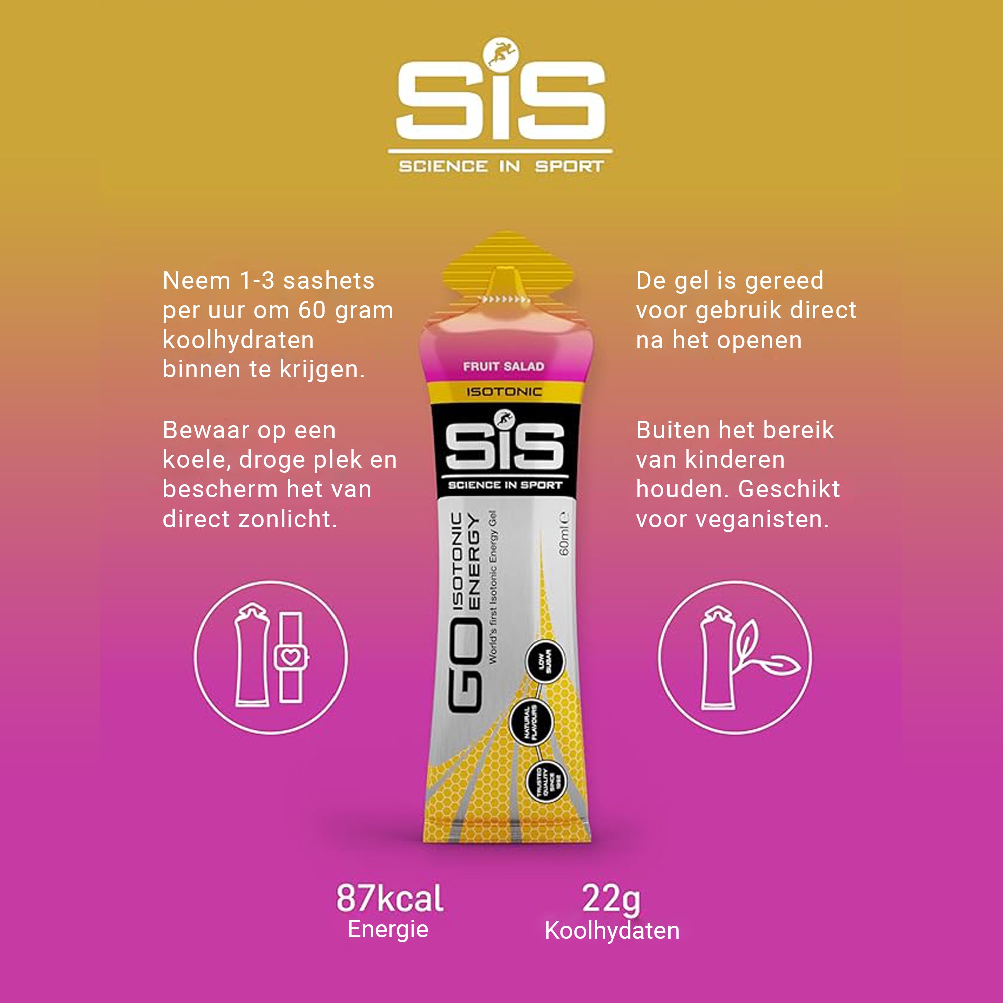 SiS Go Isotonic Energy Gel | Fruit salad