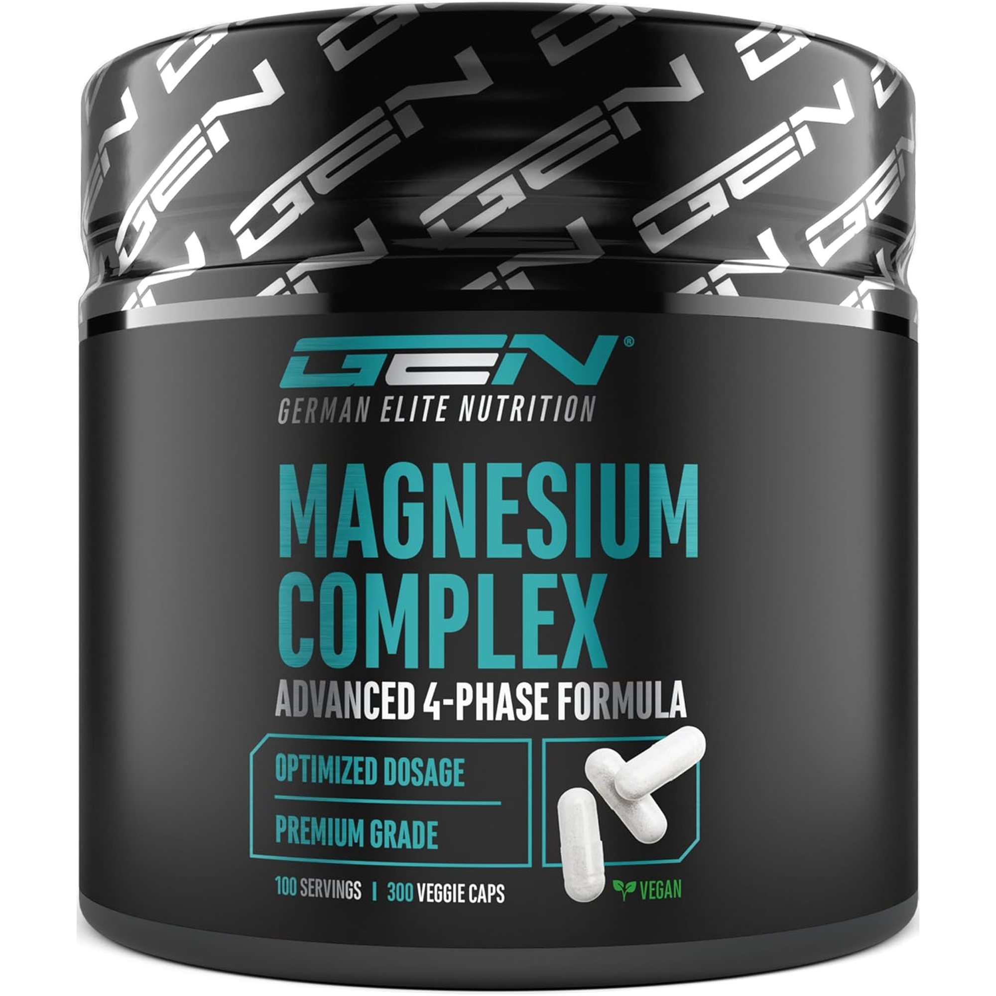 GEN Magnesium Complex 300 capsules pot vooraanzicht