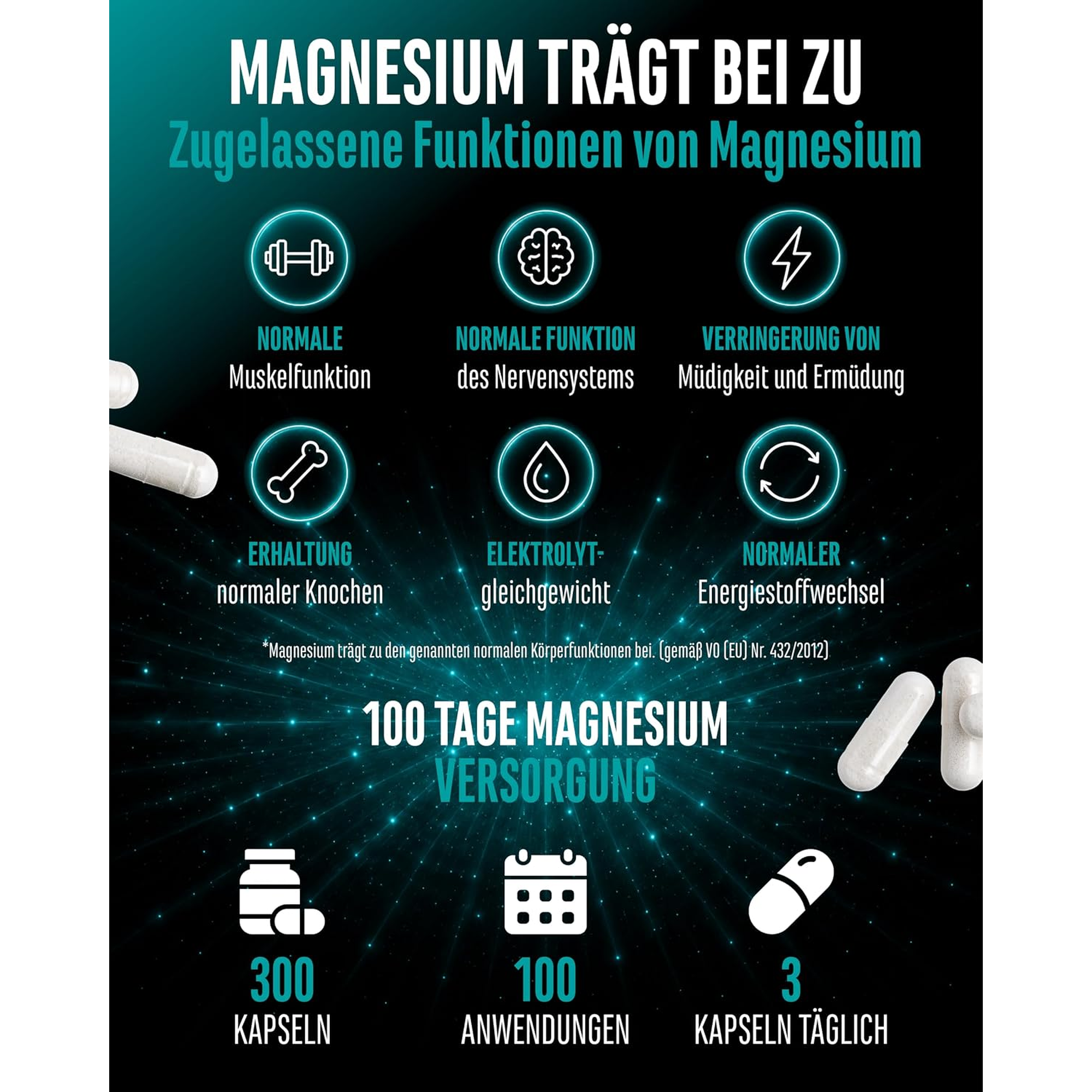 Magnesium draagt bij aan normale spierfunctie zenuwstelsel en energiestofwisseling