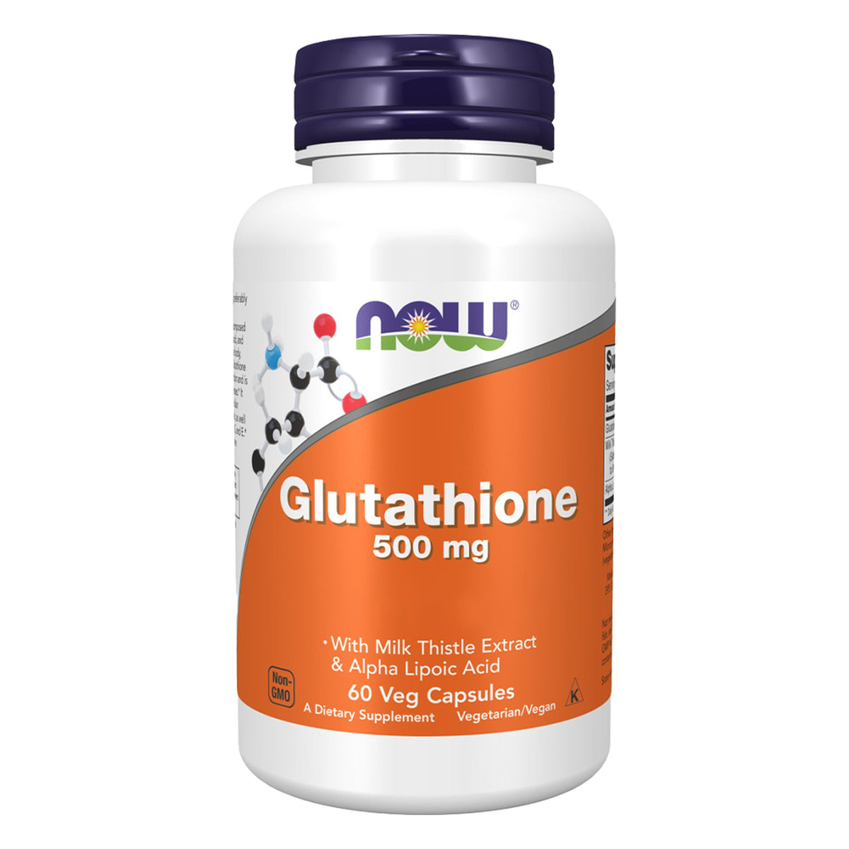 Glutathion met Mariadistel & Alfa-liponzuur 500mg | 60 Capsules | NOW Foods