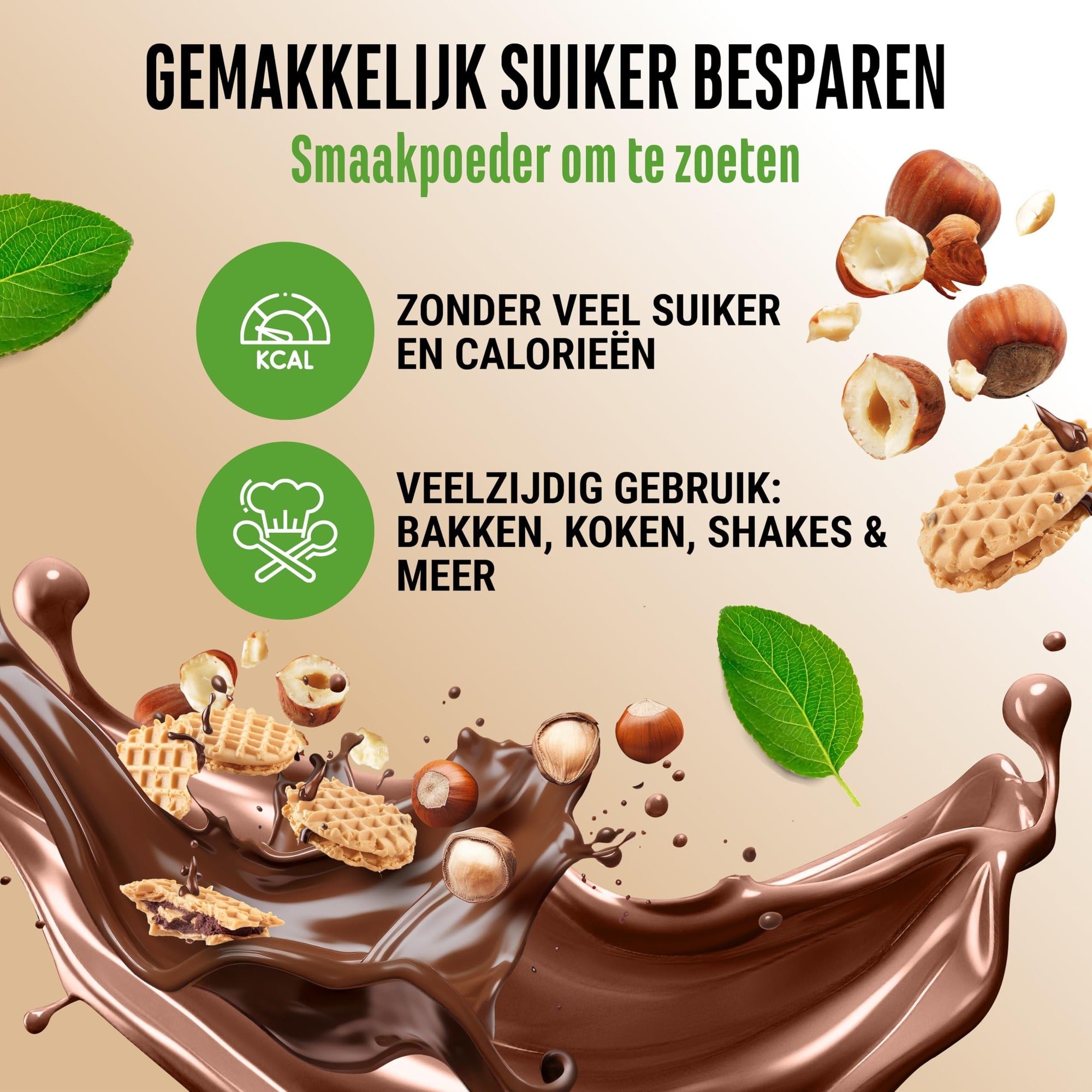 Vit4ever Flavor Craft Hazelnoot sandwich smaakpoeder om voeding en dranken te zoeten