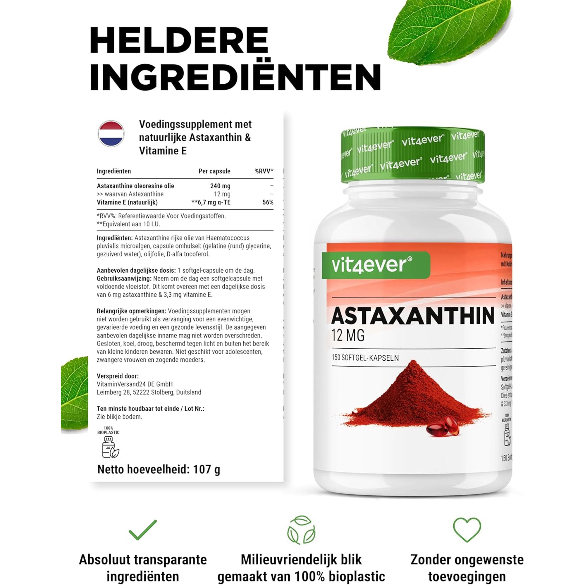 Astaxanthine 12mg | Vit4ever