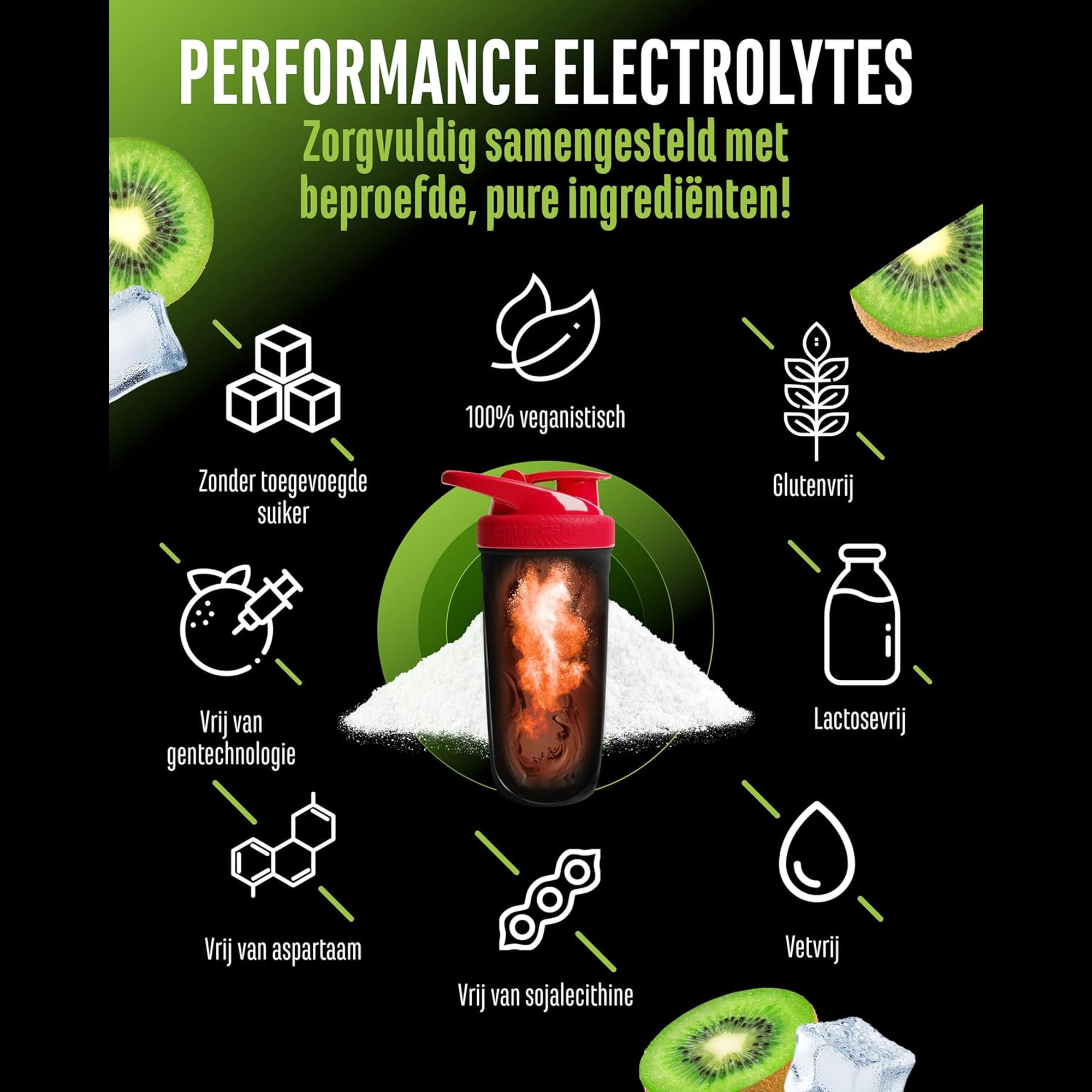Performance Electrolytes vegan glutenvrij lactosevrij en suikervrij