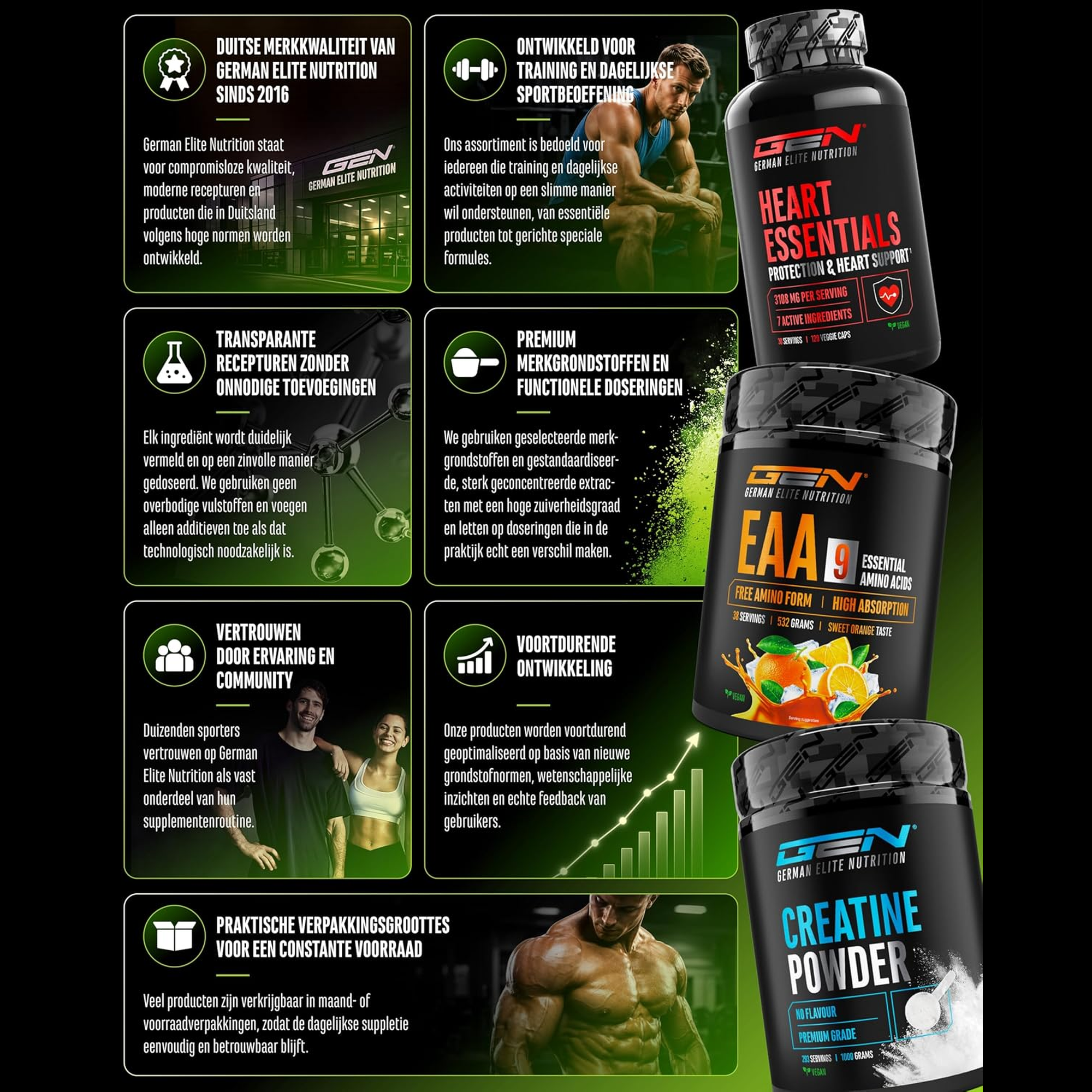 GEN German Elite Nutrition merkkwaliteit en assortiment