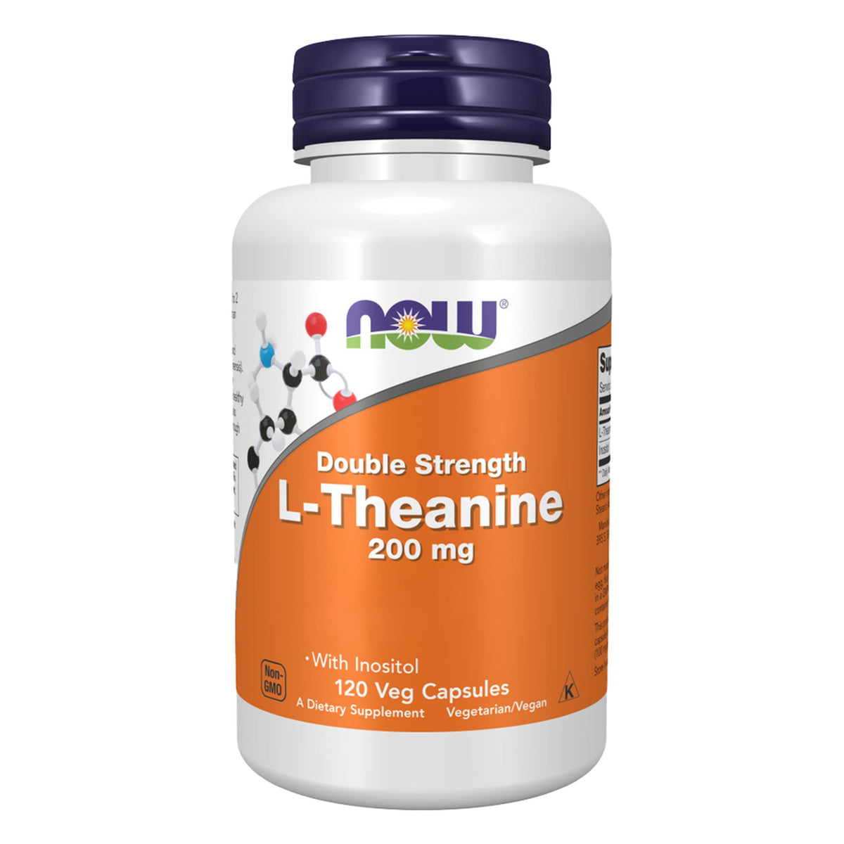 L-Theanine 200mg Double Strength | 120 Capsules | NOW Foods