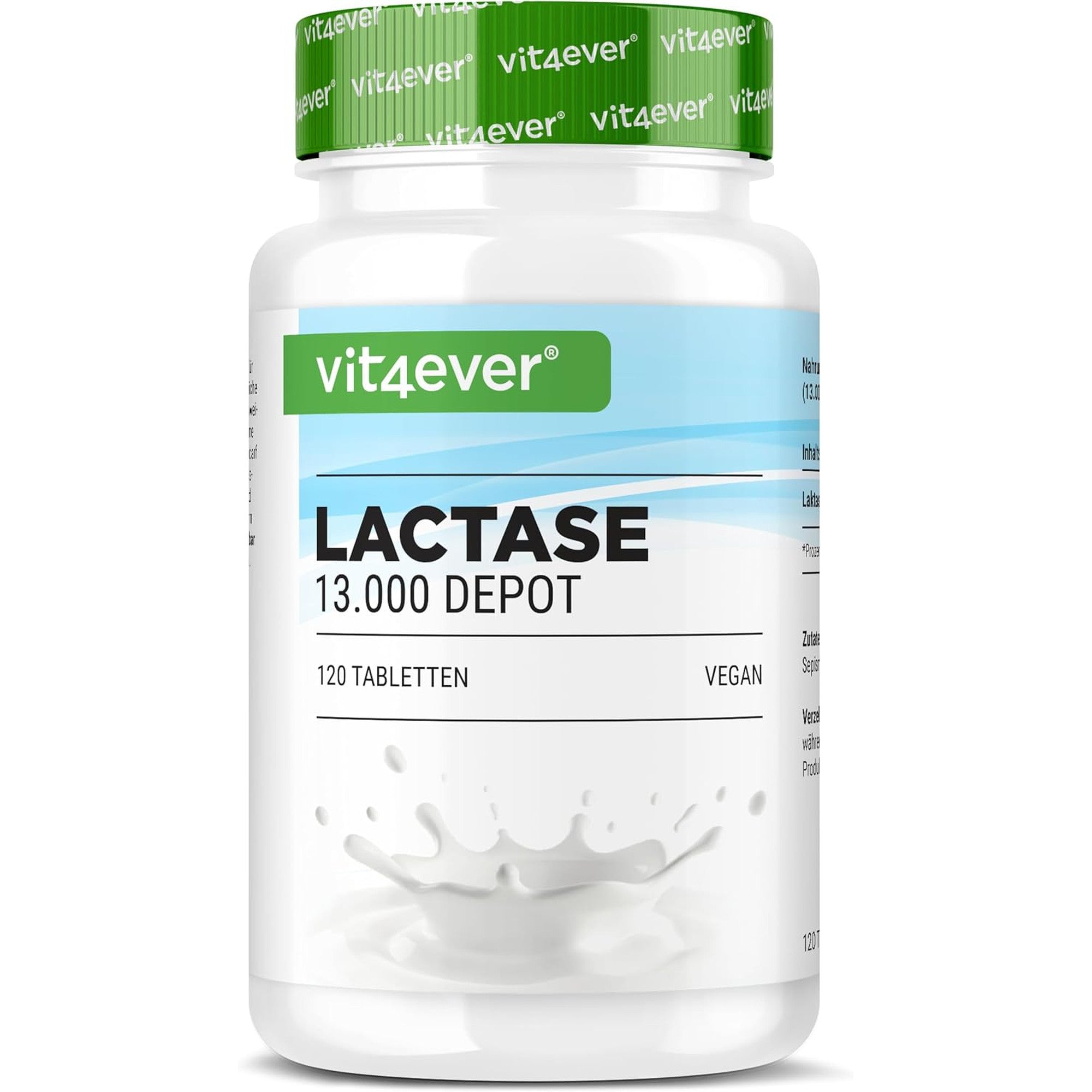 Vit4ever Lactase 13.000 FCC Depot 120 tabletten - voedingssupplement | kopen in Nederland en België #Inhoud_120 tabletten