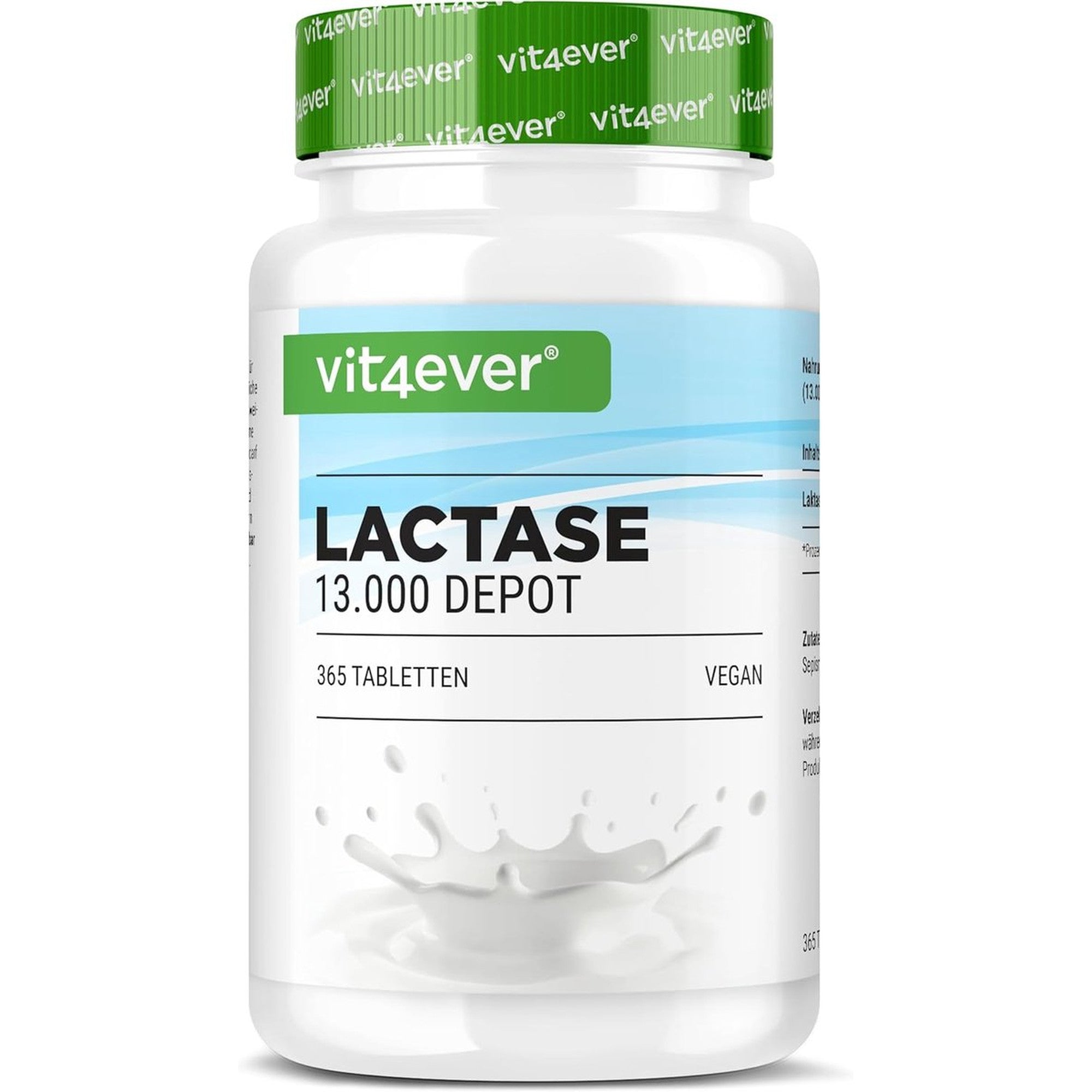 Vit4ever Lactase 13.000 FCC Depot 365 tabletten - voedingssupplement | kopen in Nederland en België #Inhoud_365 tabletten