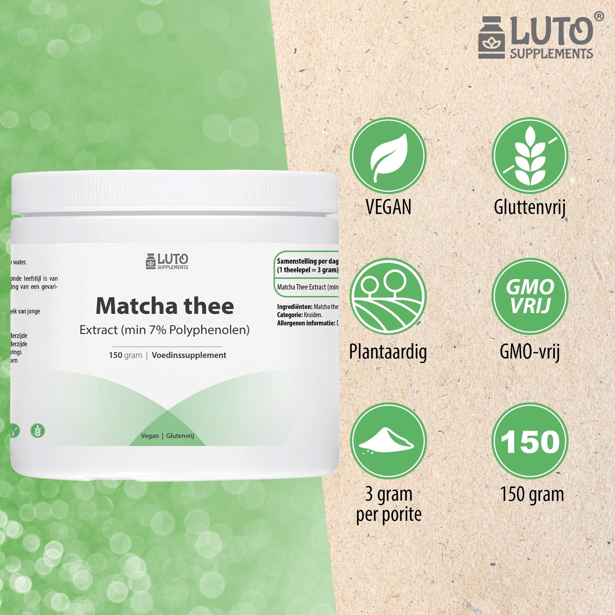 Matcha thee Luto supplements