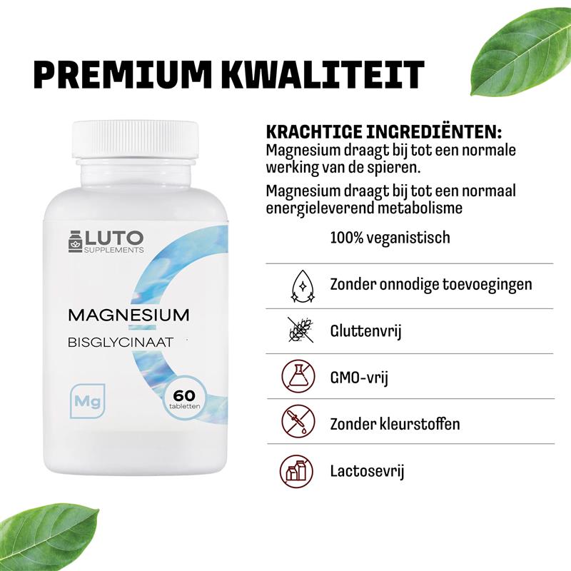 Magnesiumbisglycinat | 60 Tabletten | LUTO Supplements