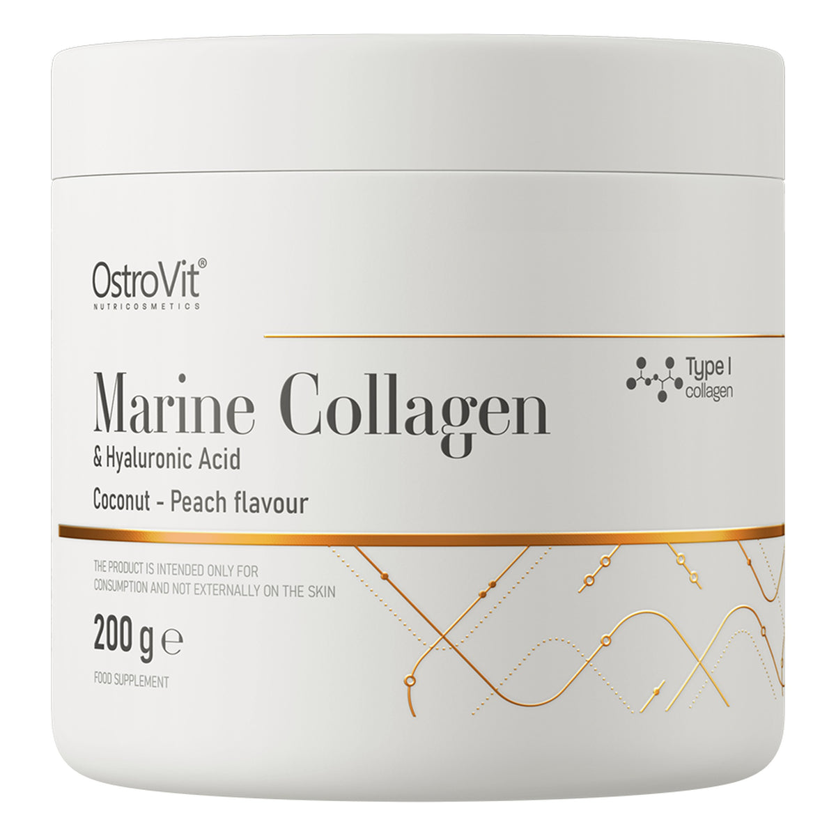 Marine Collagen & Hyaluronic Acid Kokos-Perzik | 200 gram | OstroVit