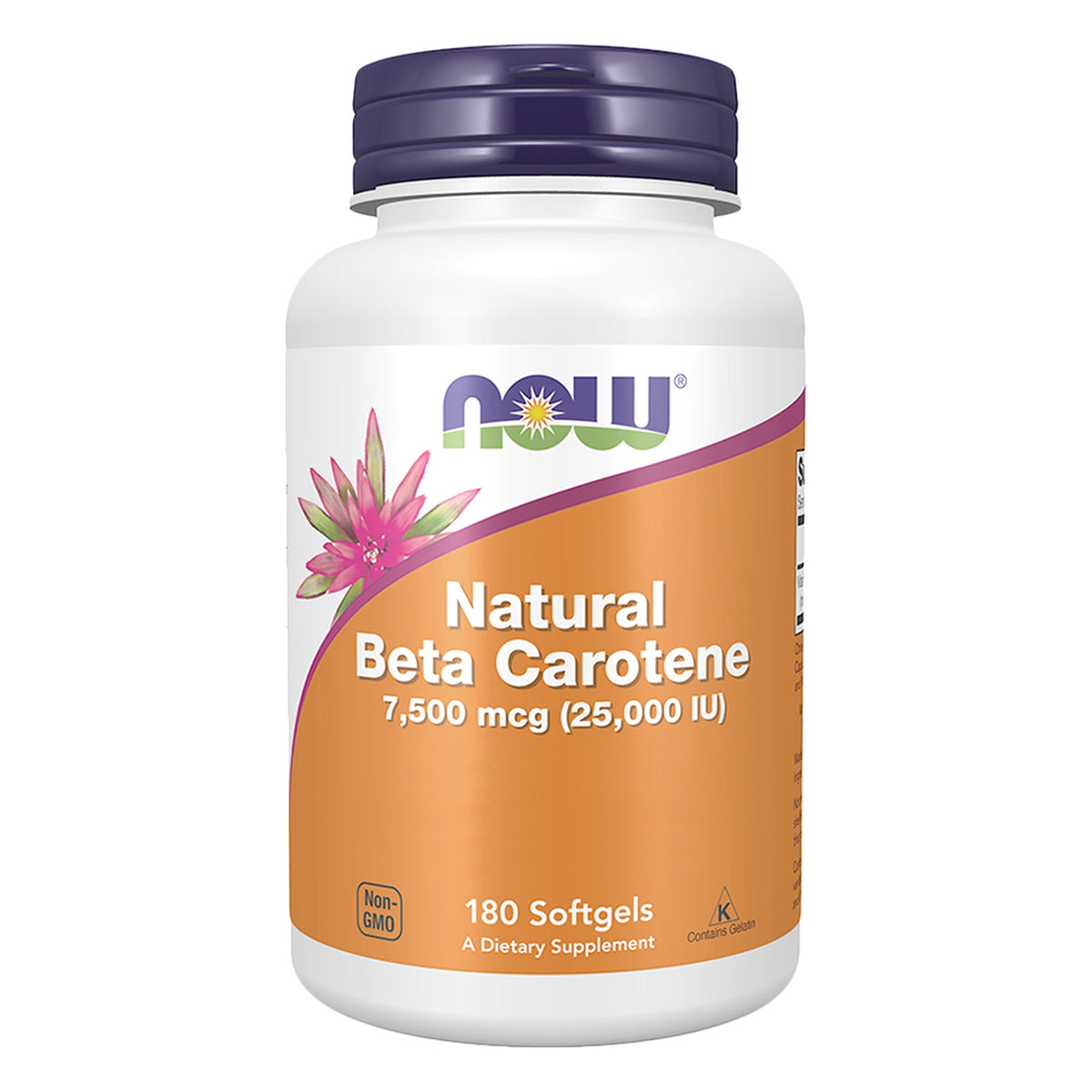 Natuurlijk Bètacaroteen 25.000 IE | 180 Softgels | NOW Foods