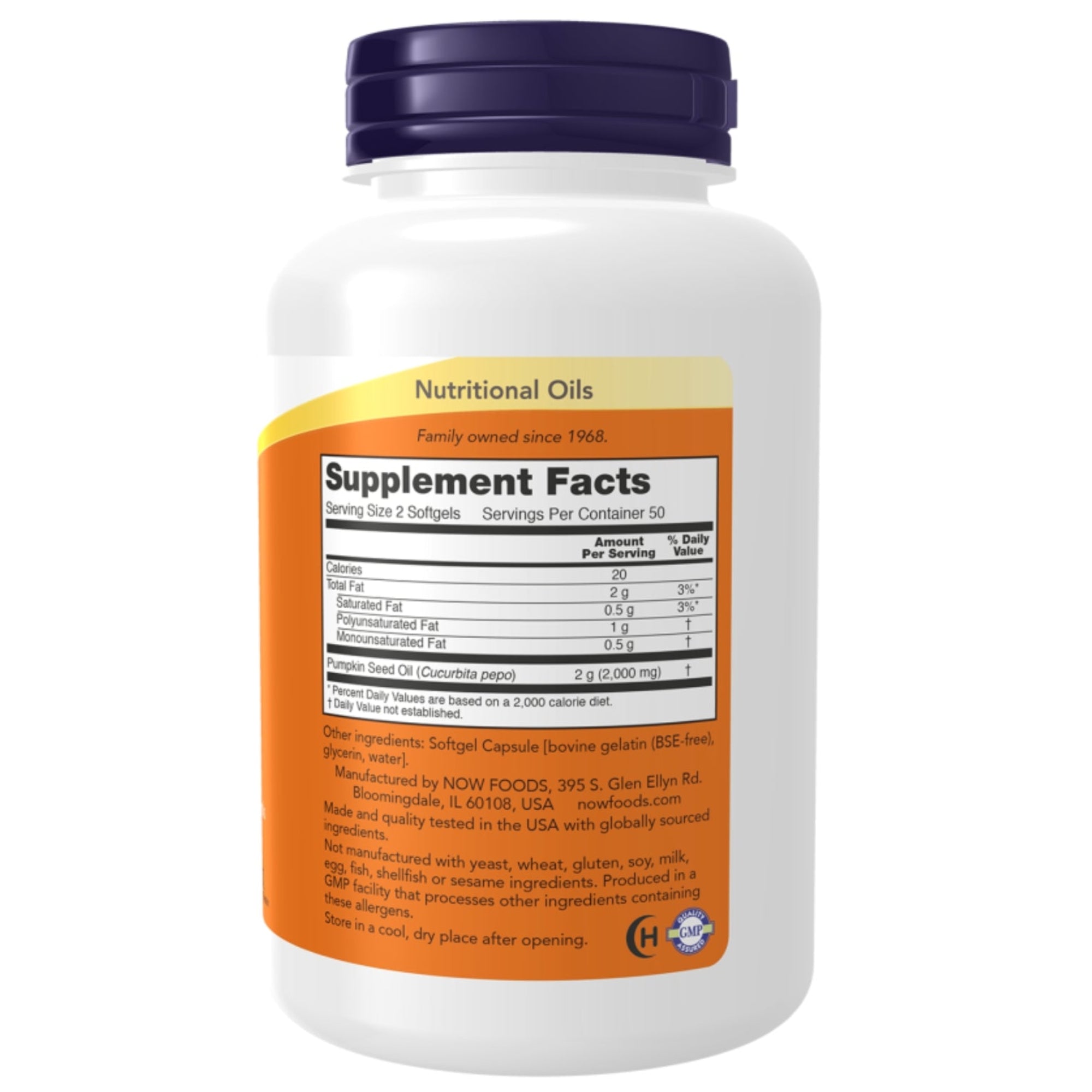 Pompoenzaadolie | 100 softgels | NOW Foods