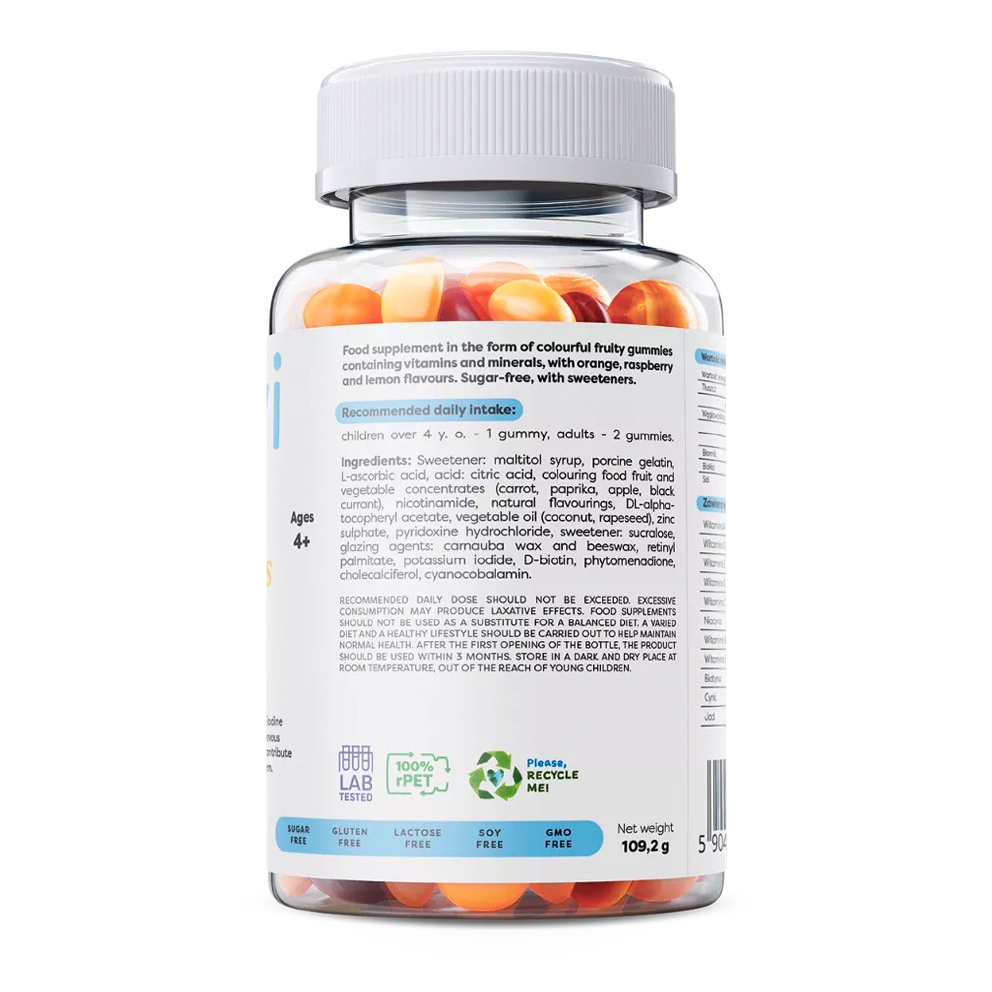 Osavi | Multivitamine Gummies voor kinderen | 60 Gummies | 3 smaken; Orange, Raspberry & Lemon