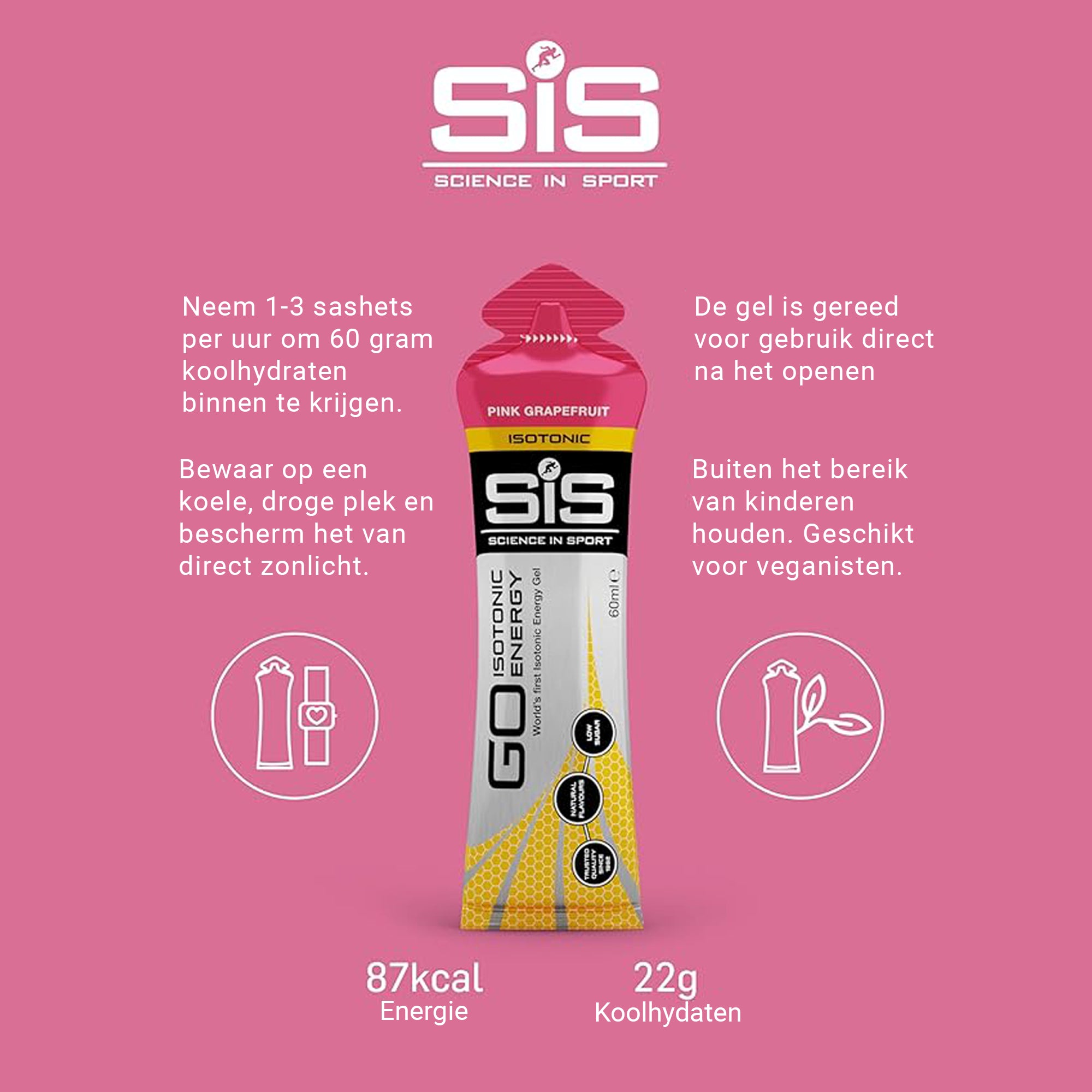 SiS Go Isotonic Energy Gel | Pink grapefruit