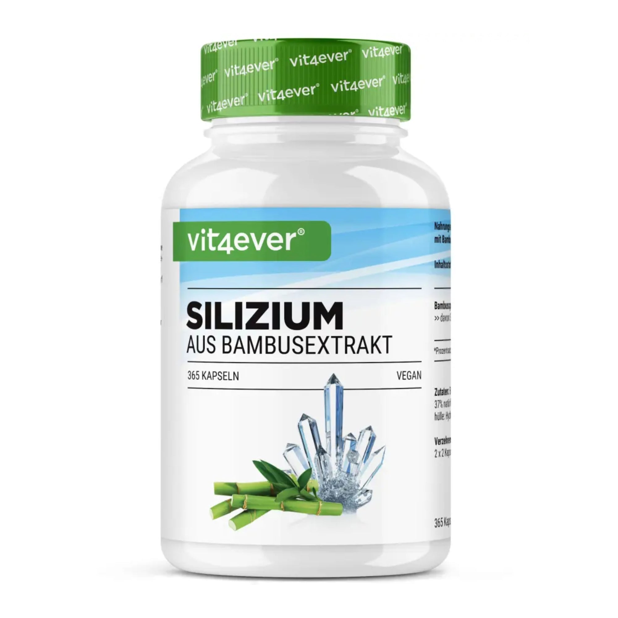 Silicium uit bamboe-extract 500mg | 365 capsules | Vit4ever