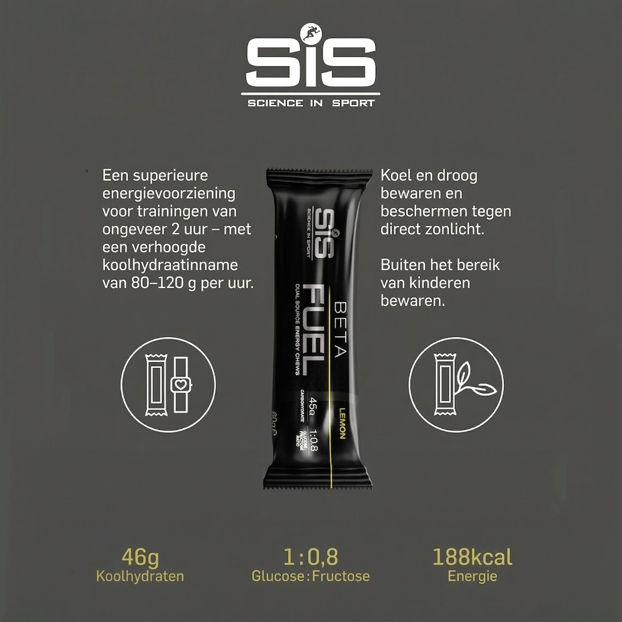SiS Beta Fuel Energy Chew Bar | Lemon
