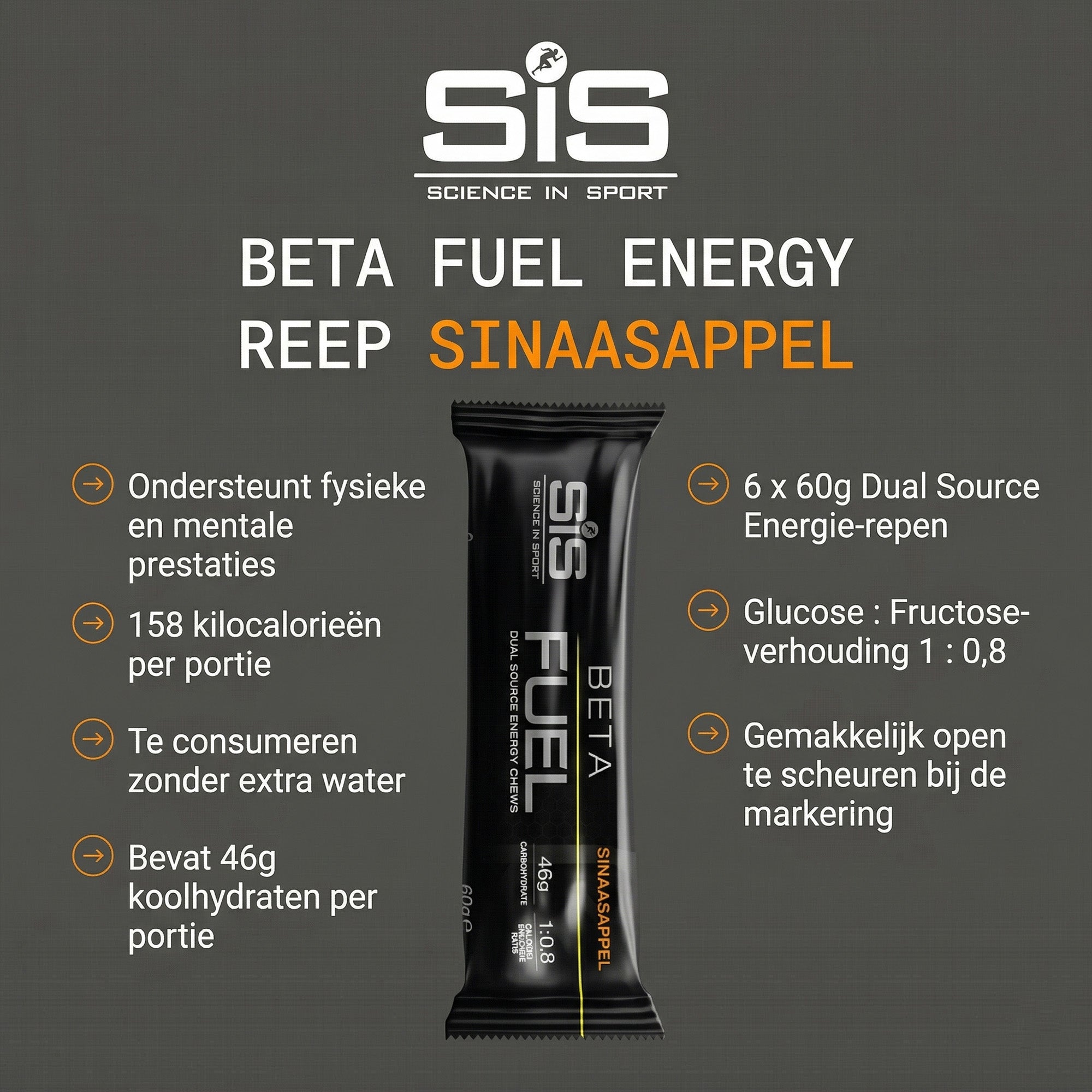 SiS Beta Fuel Energy Chew Bar 60 gram - Mixpack