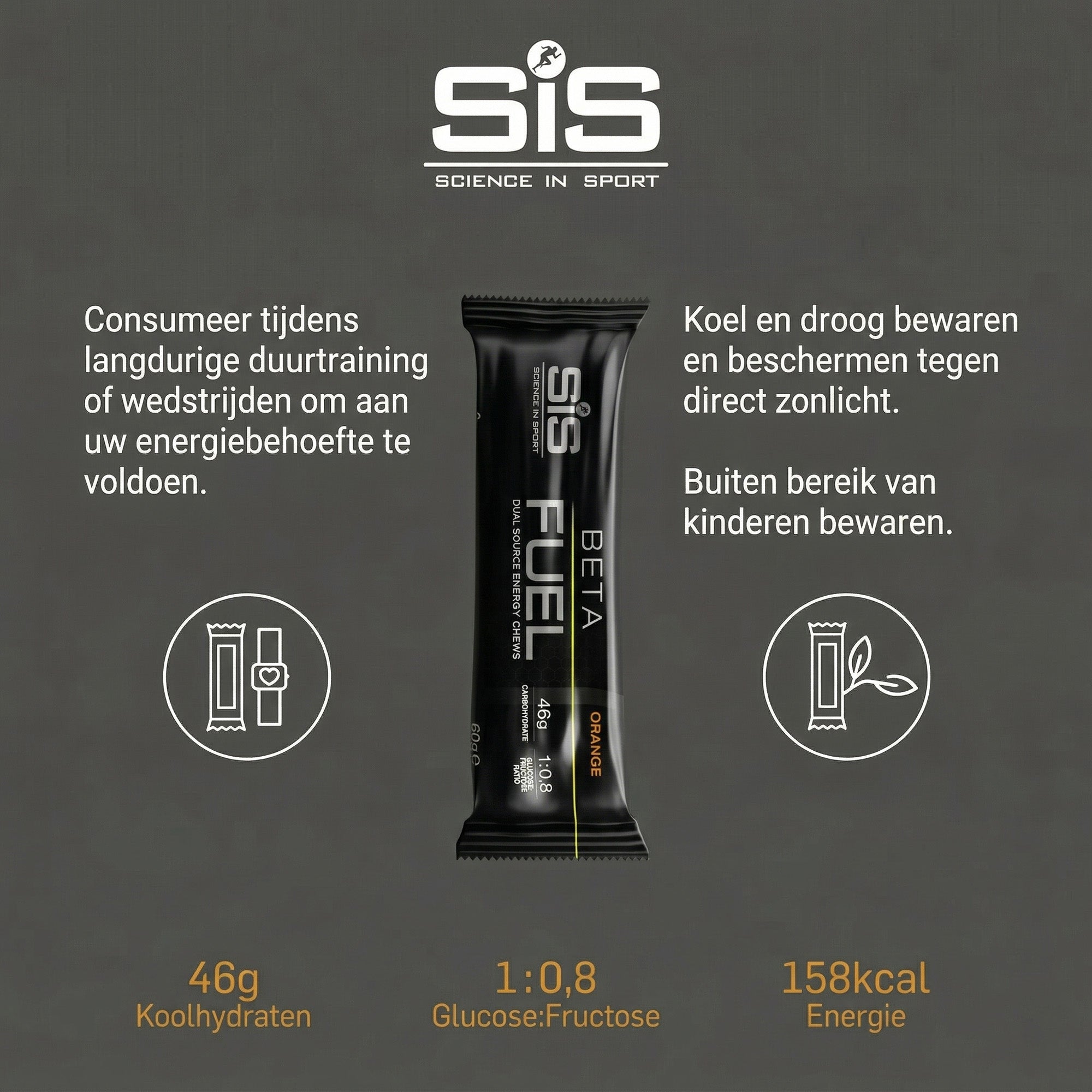 SiS Beta Fuel Energy Chew Bar | Orange