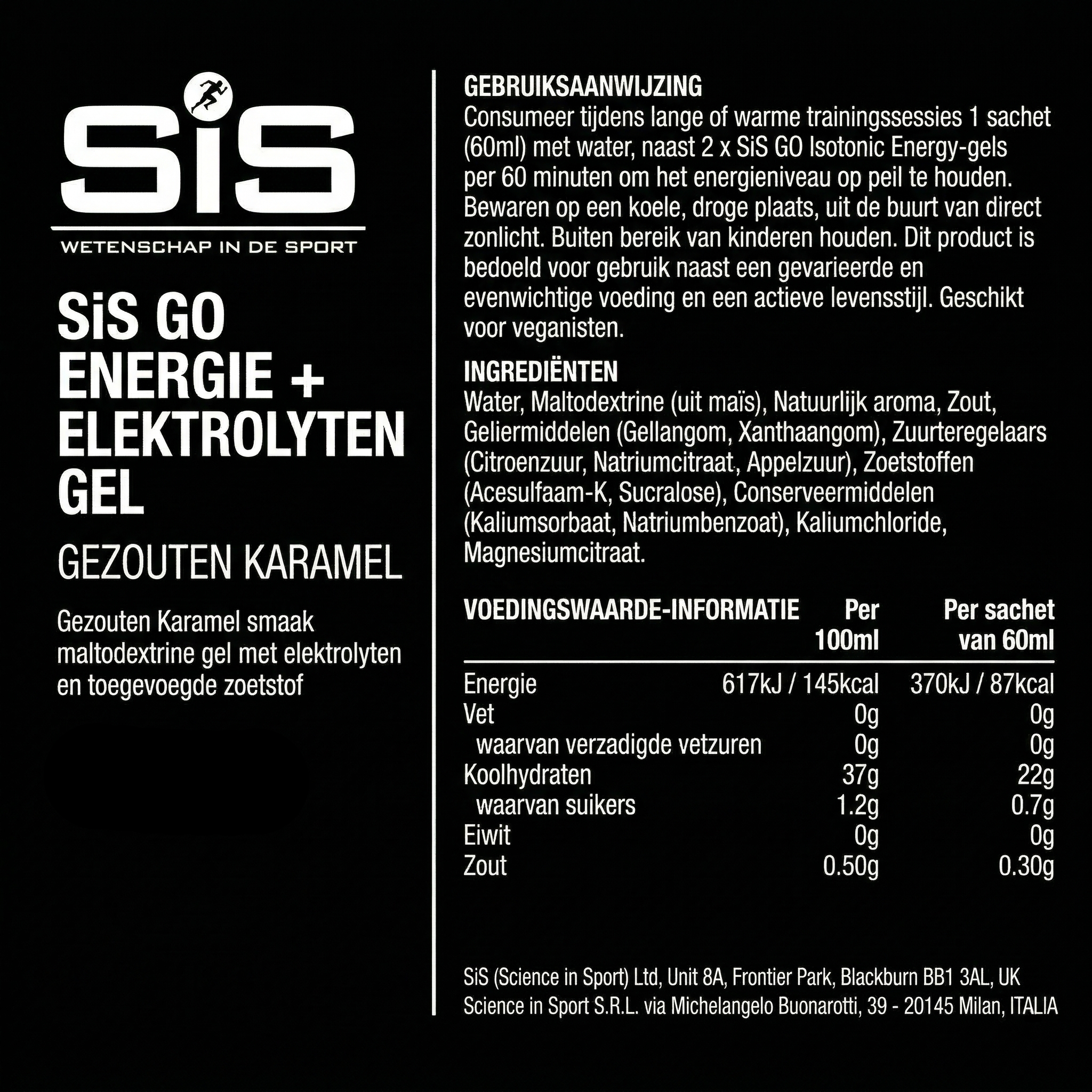 SiS Go Isotonic Energygel + Electrolyte | Salted Caramel